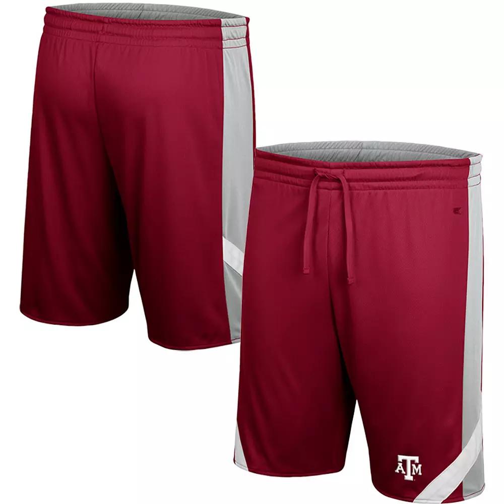 Men's Colosseum Maroon/Gray Texas A&M Aggies Am I Wrong Reversible Shorts,  Product Image