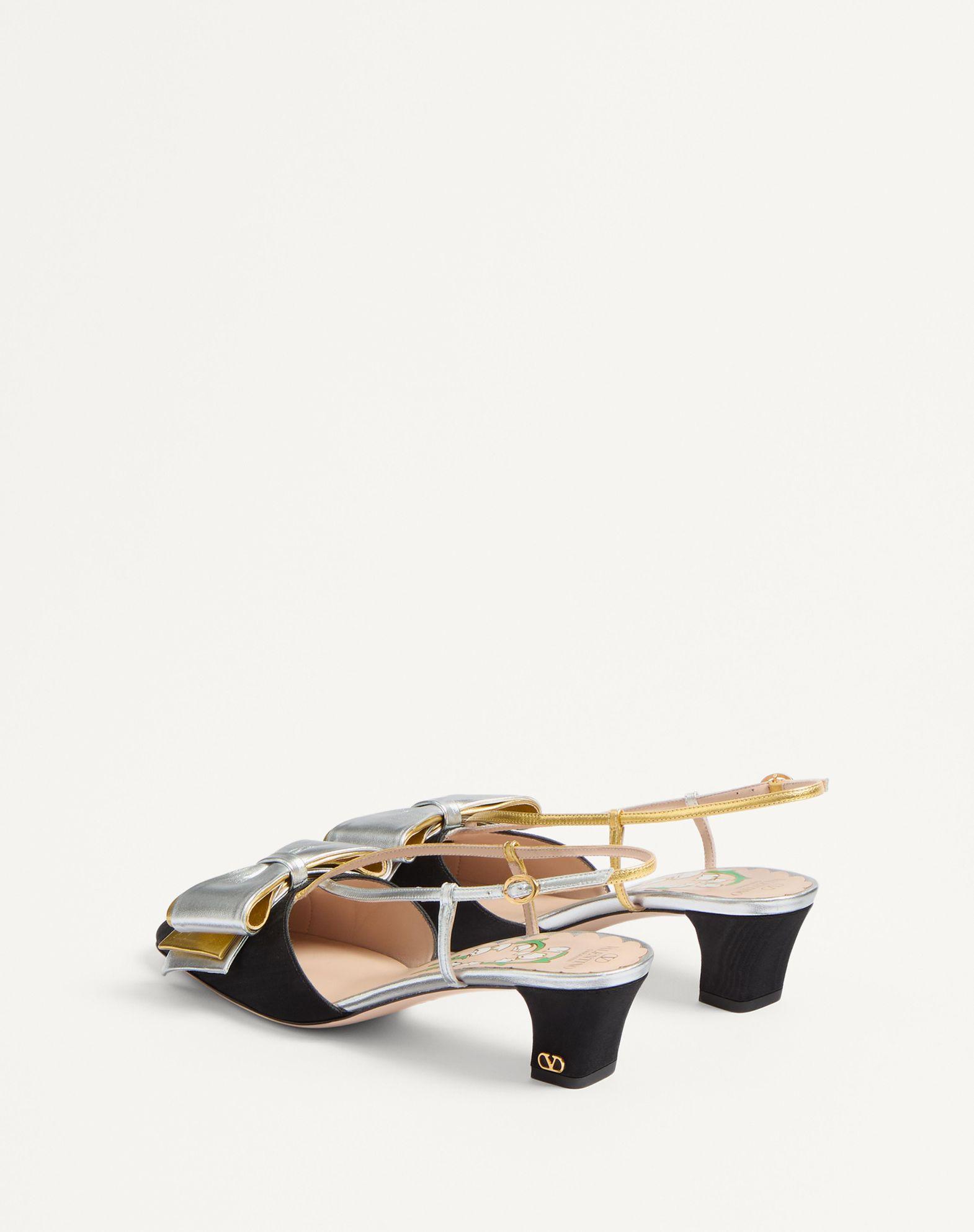 Bowow Slingback Pumps In Moirè Fabric 45Mm Product Image