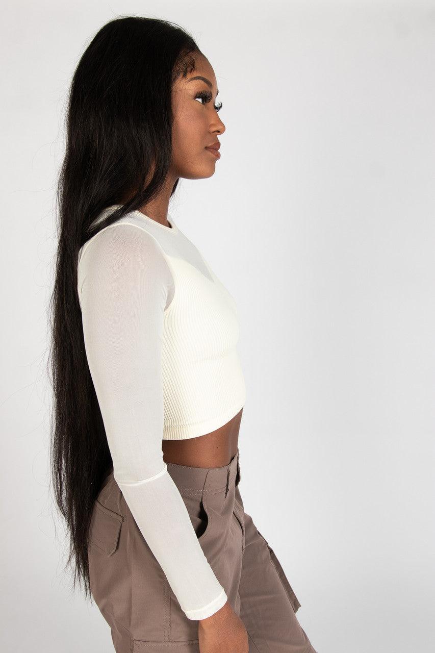 Illusion Mesh Seamless Top Product Image