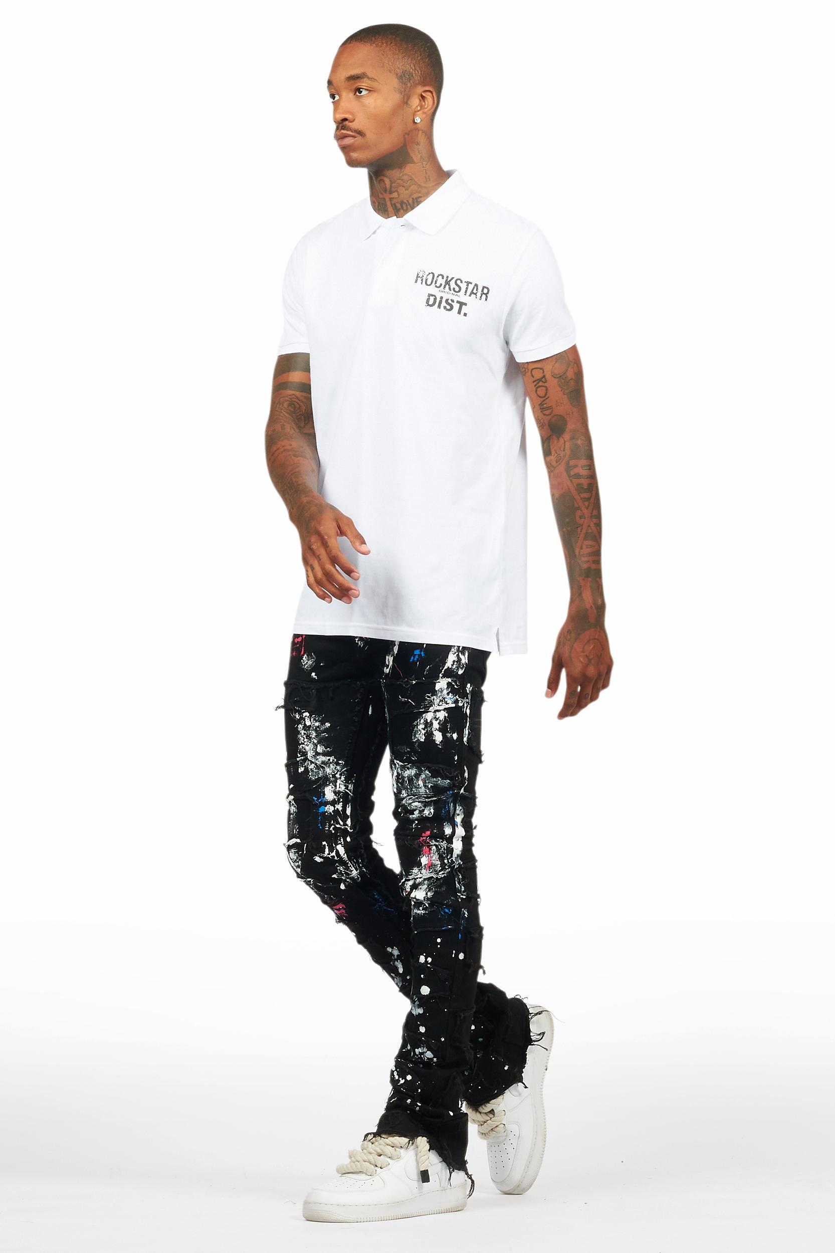Dallin Black Painter Stacked Flare Jean Male Product Image