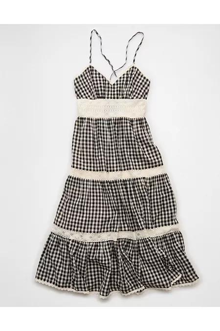 AE V-Neck Lace Tiered Maxi Dress Women's Product Image