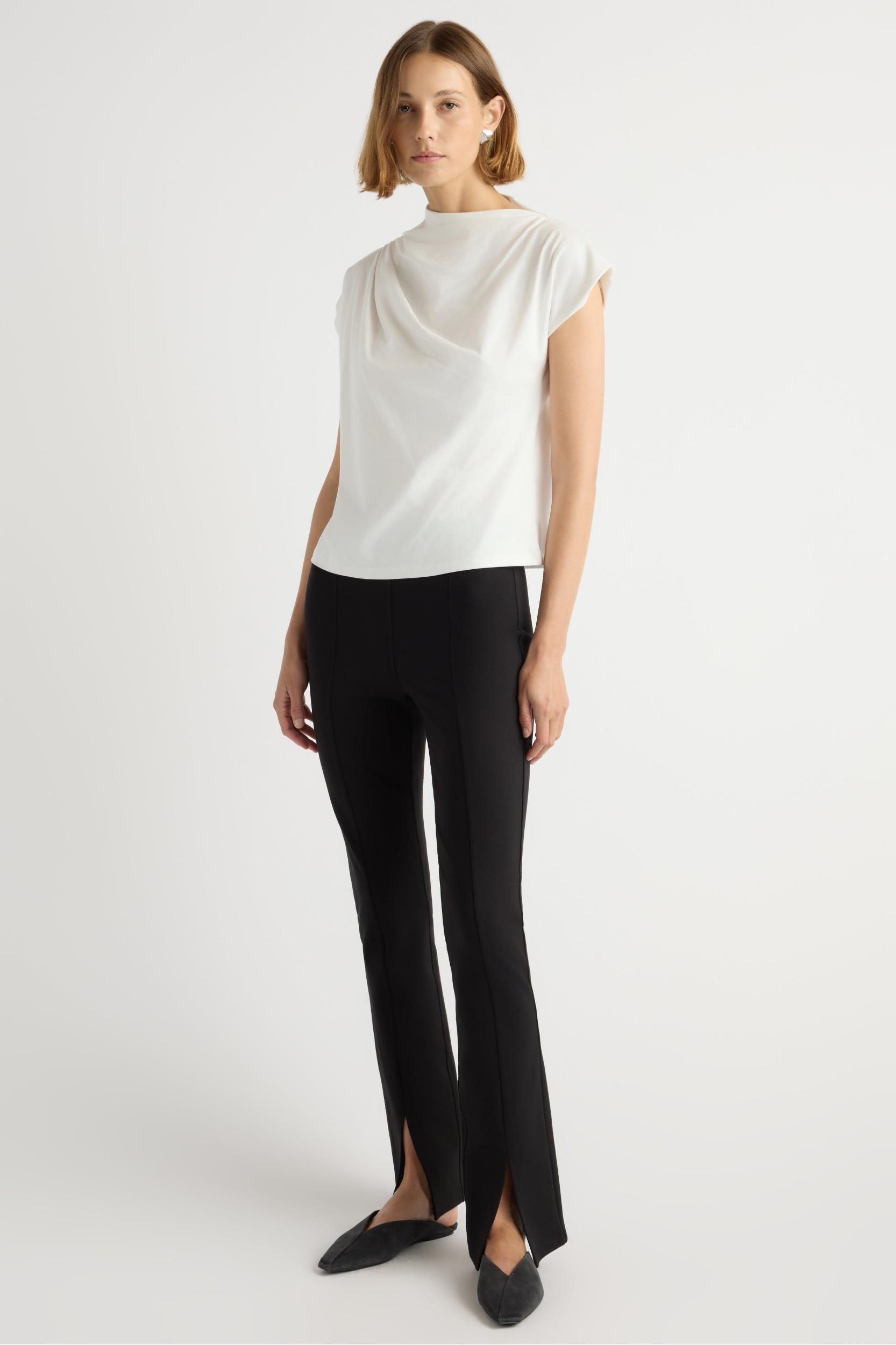Cass Front-Split Ponte Stretch Pant Product Image