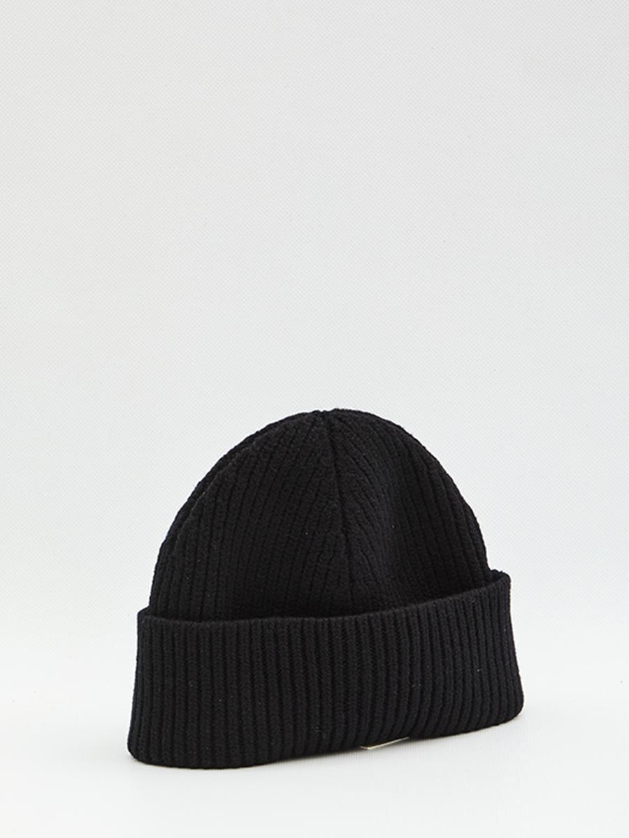 AMI ALEXANDRE MATTIUSSI Ami Paris Ami De Coeur Black Wool Hat Men Product Image