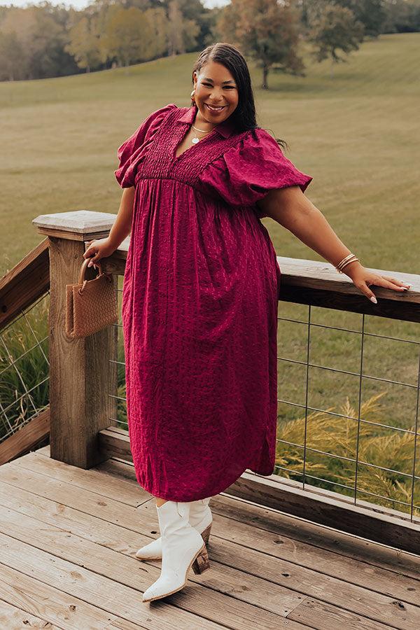 Wine Tasting Ready Midi in Sangria Curves Product Image