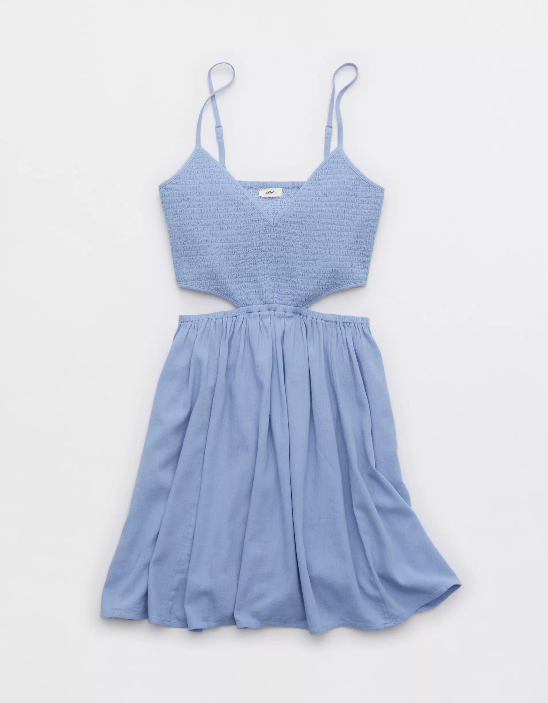 Aerie Smocked Cut Out Mini Dress Product Image