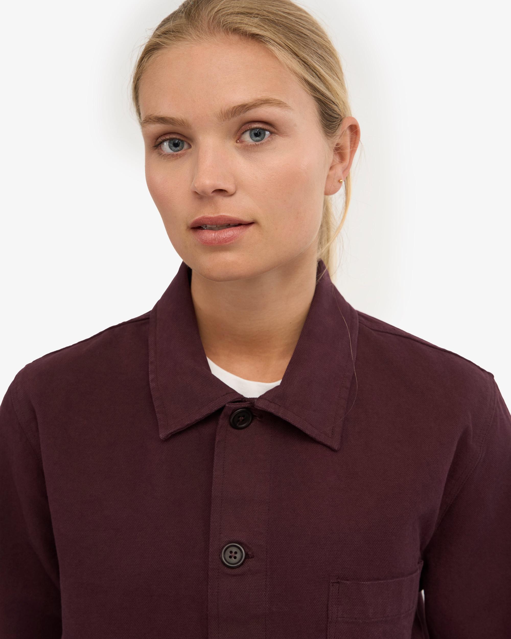 Organic Workwear Jacket - Oxblood Red Product Image