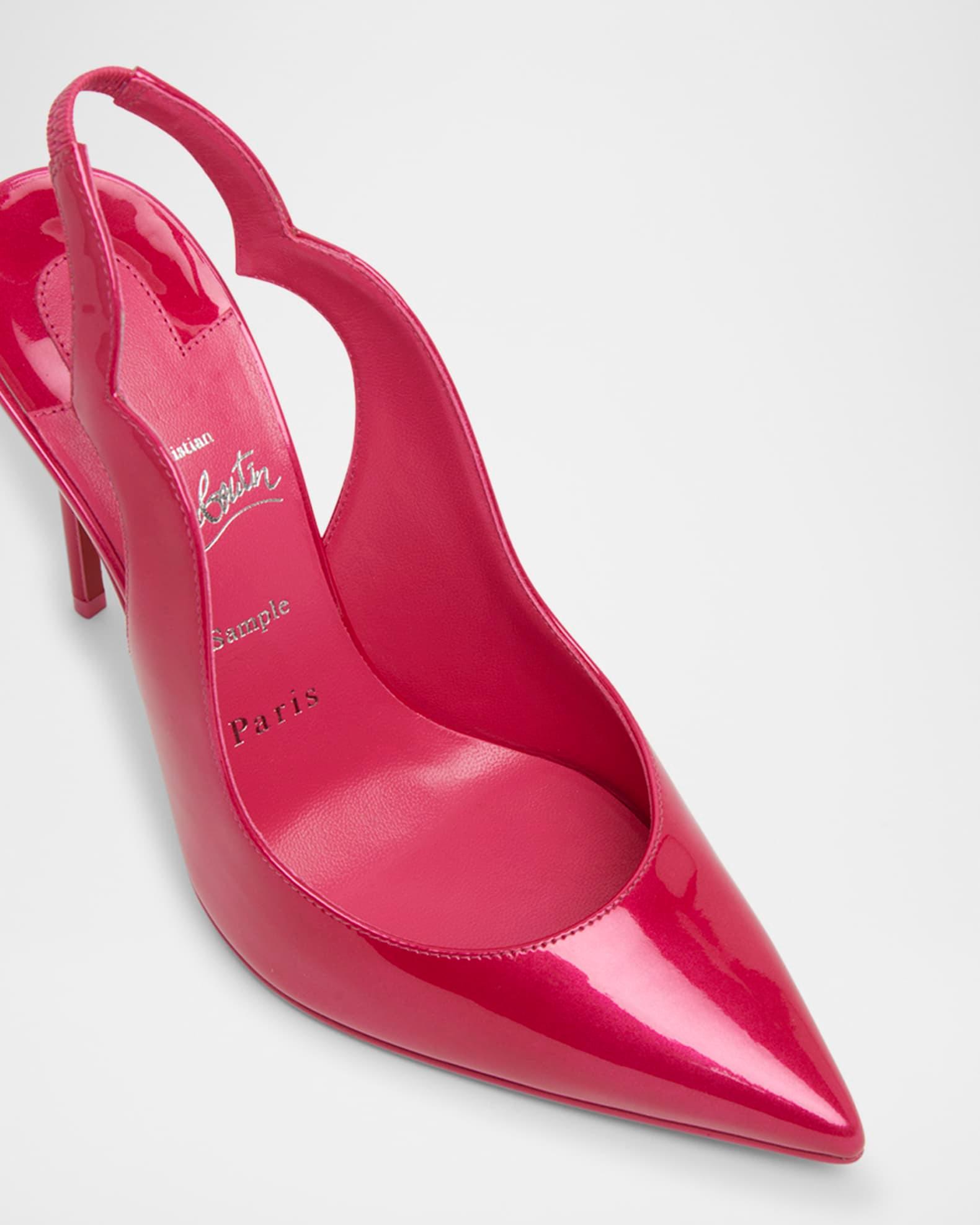 Hot Chick Patent Red Sole Slingback Pumps Product Image