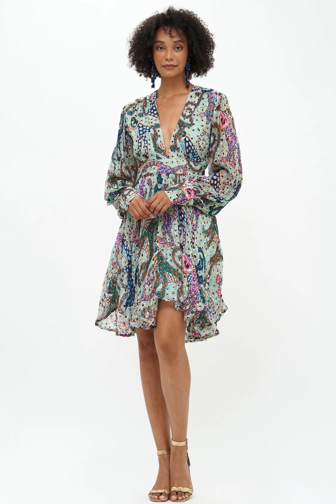 V-neck mini dress Product Image