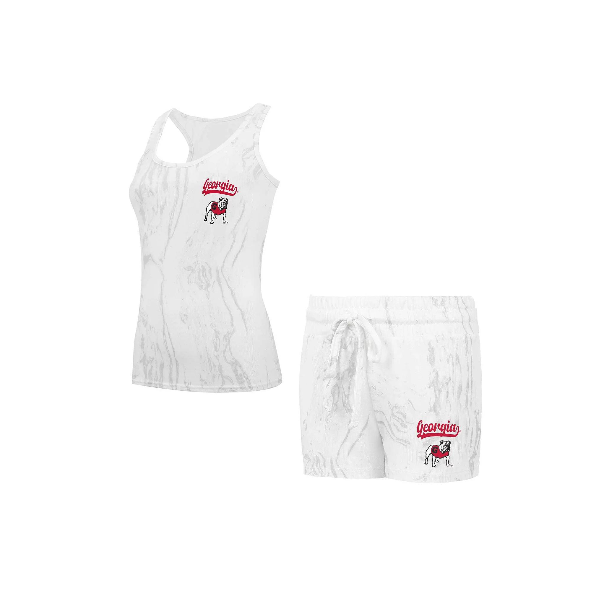 Women's Concepts Sport Georgia Bulldogs Quartz Tank Top & Shorts Set, Size: Small, Beige Product Image