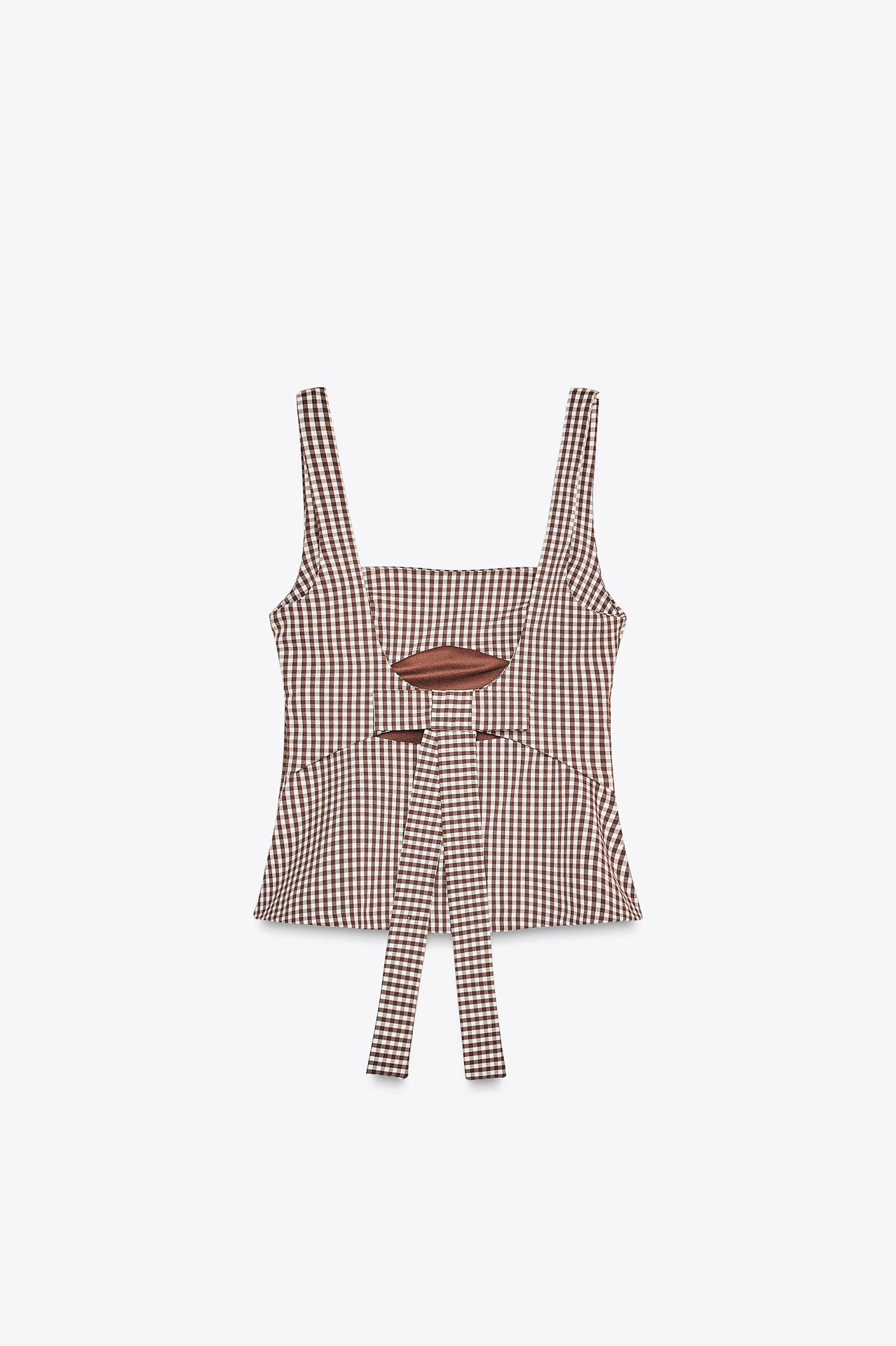 GINGHAM TOP WITH BOW Product Image