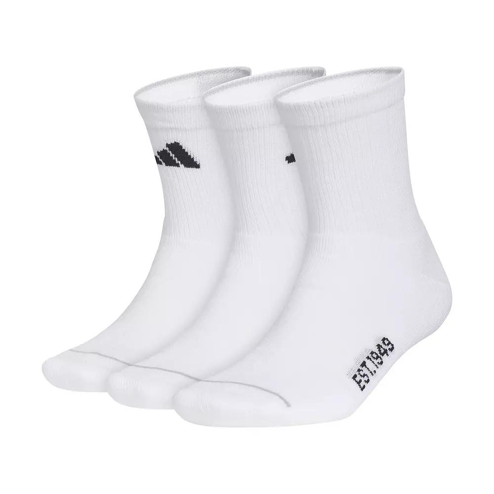 Men's adidas Cushioned Sport 4.0 3-Pack High Quarter Socks,  Product Image
