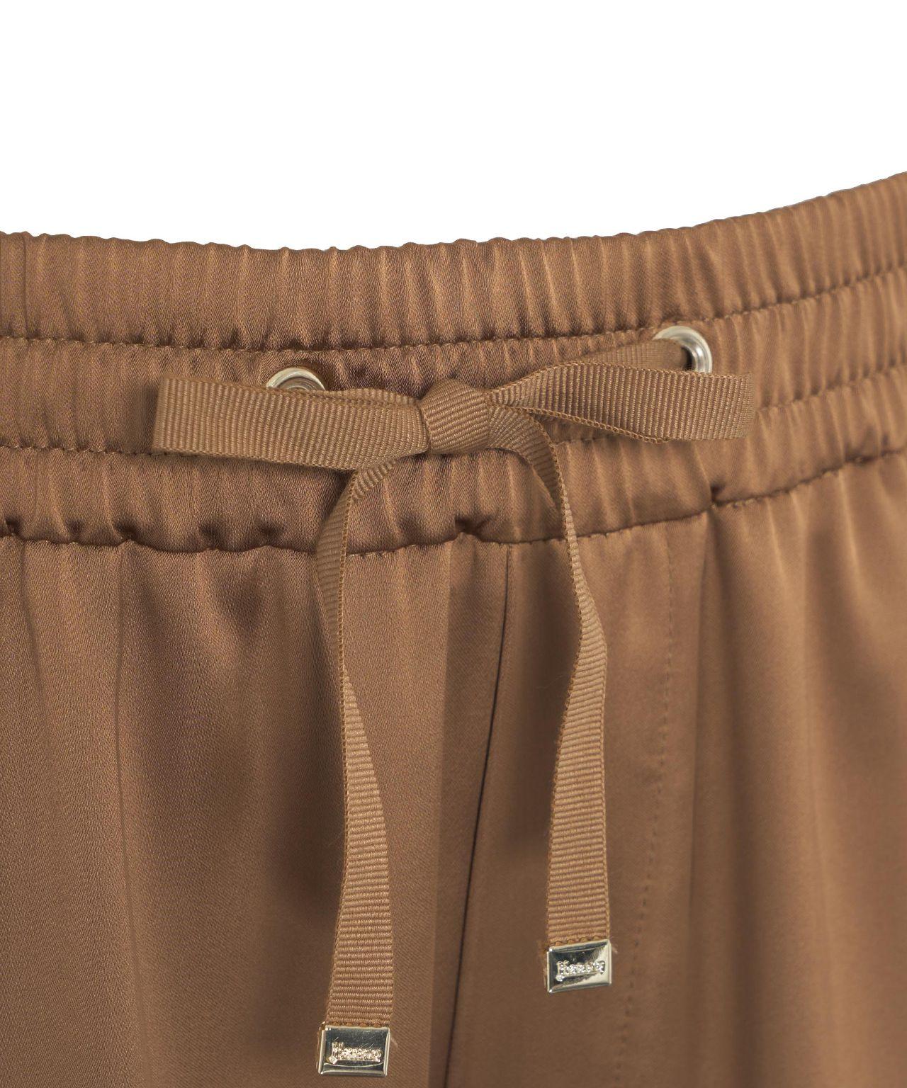 Wide leg pants with satin effect Product Image