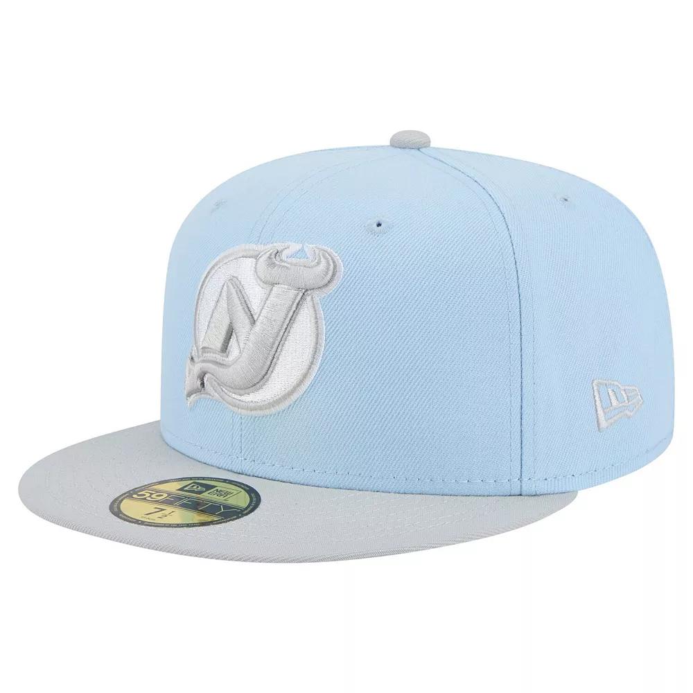 Men's New Era  Light Blue/Gray New Jersey Devils Color Pack Two-Tone 59FIFTY Fitted Hat, Size: 7 1/4, Nhl Light Product Image
