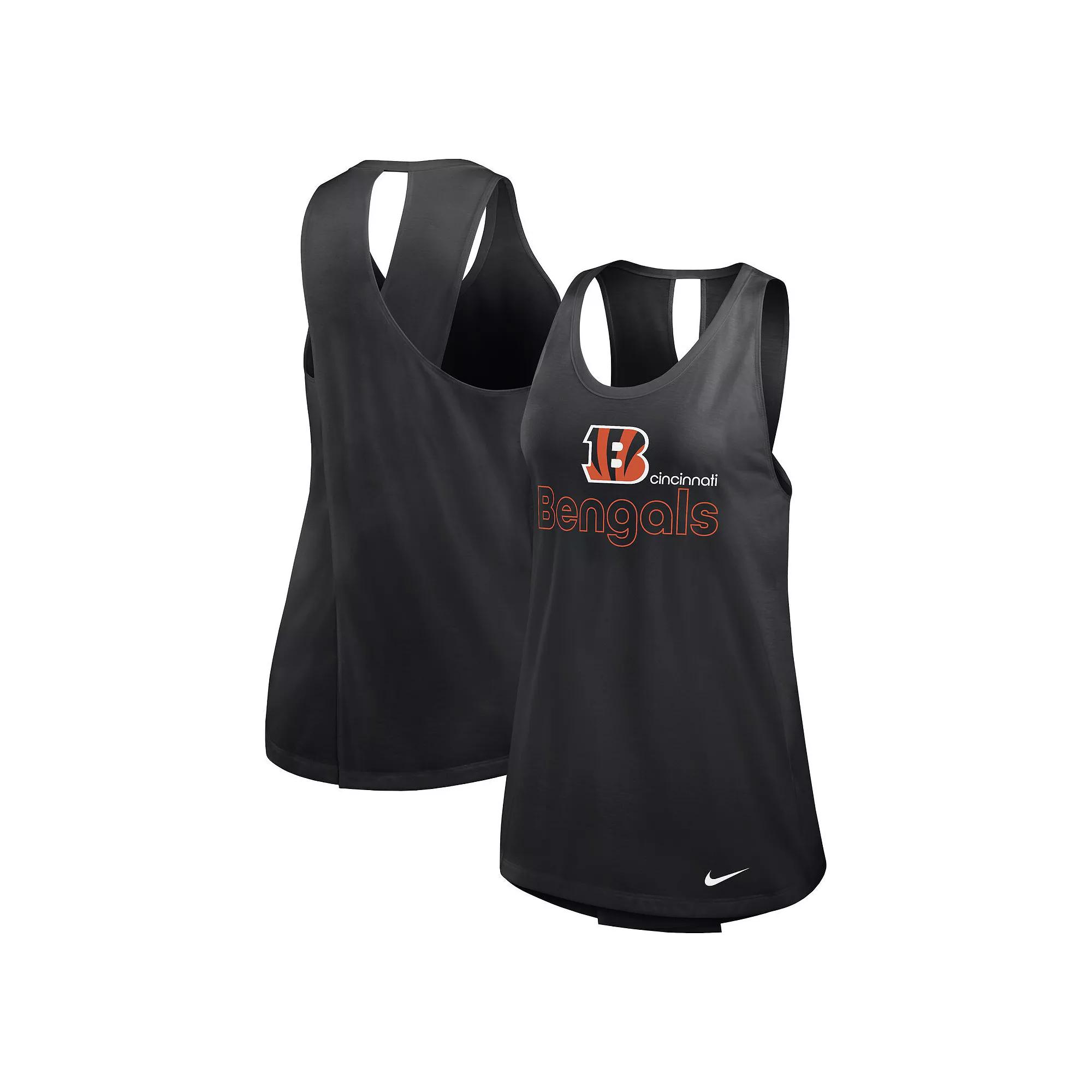 Women's Nike Black Cincinnati Bengals Crossback Performance Tank Top,  Product Image