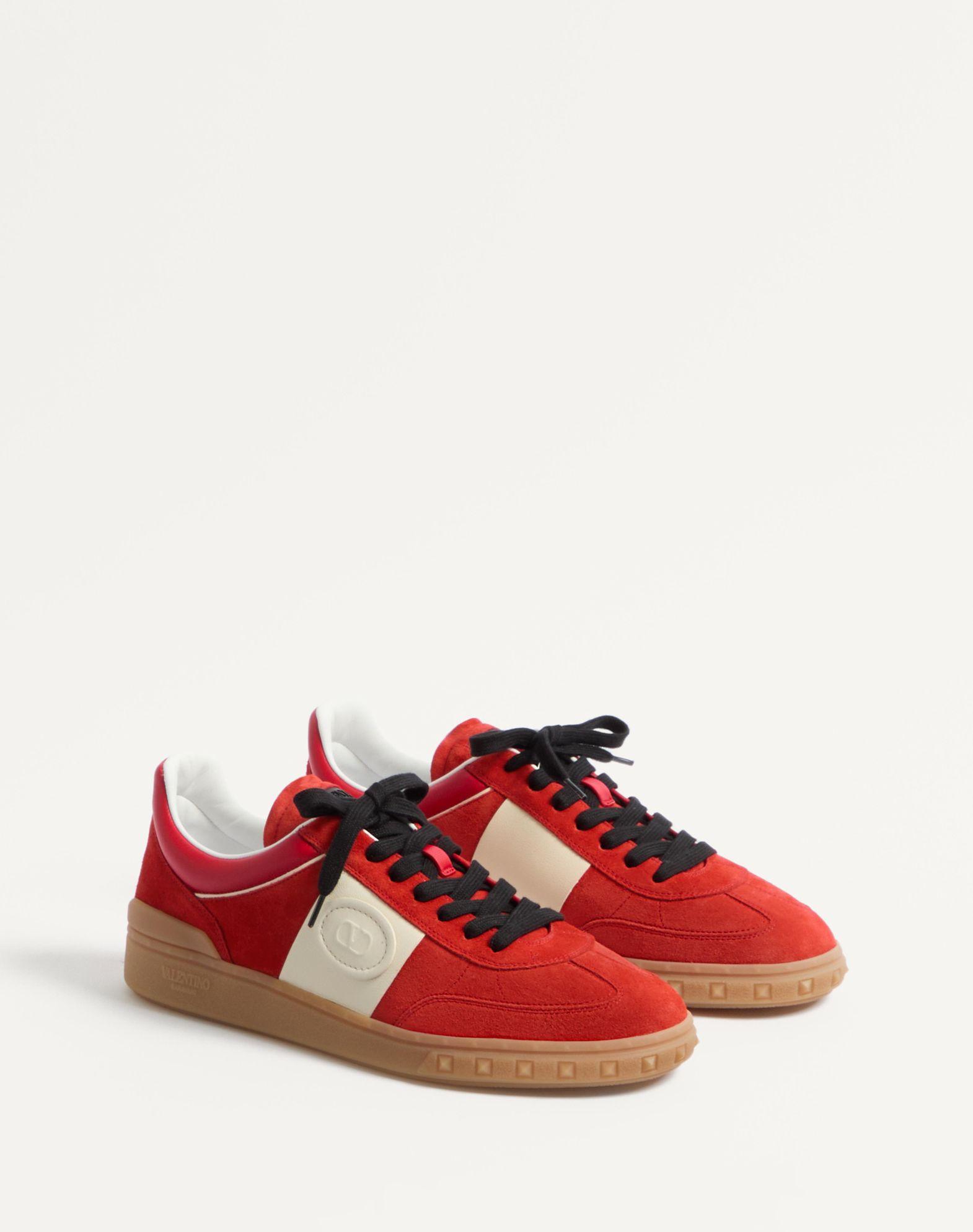 Upvillage Low Top Sneaker In Split Leather And Calfskin Nappa Leather Product Image