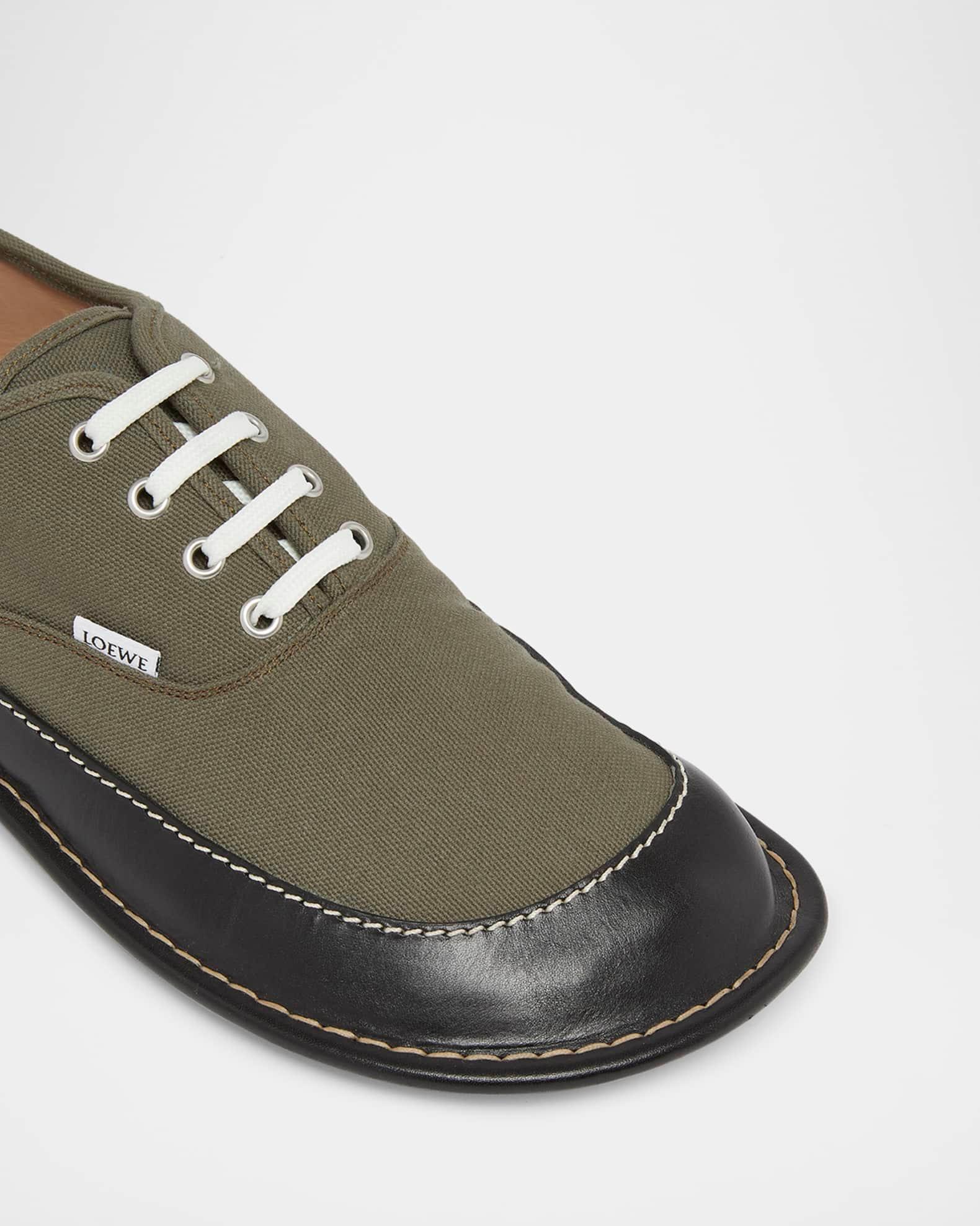 Men's Bay Canvas and Leather Low-Top Sneakers Product Image