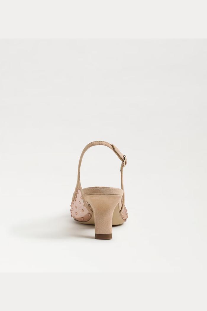Bianka Mesh Slingback Heel- Tan Mesh Product Image