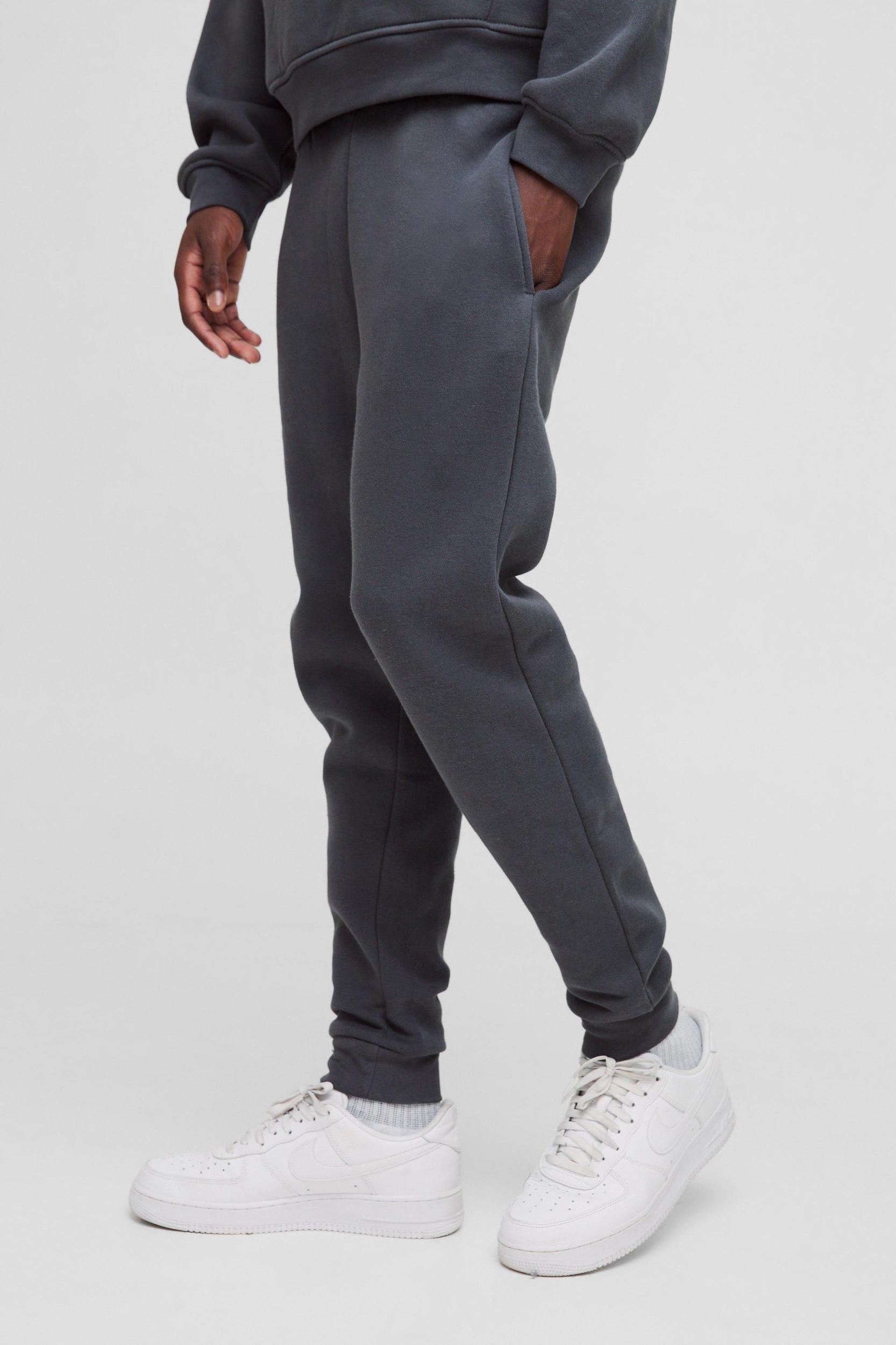 330GSM Basic Slim Fit Sweatpants | boohooMAN USA Product Image