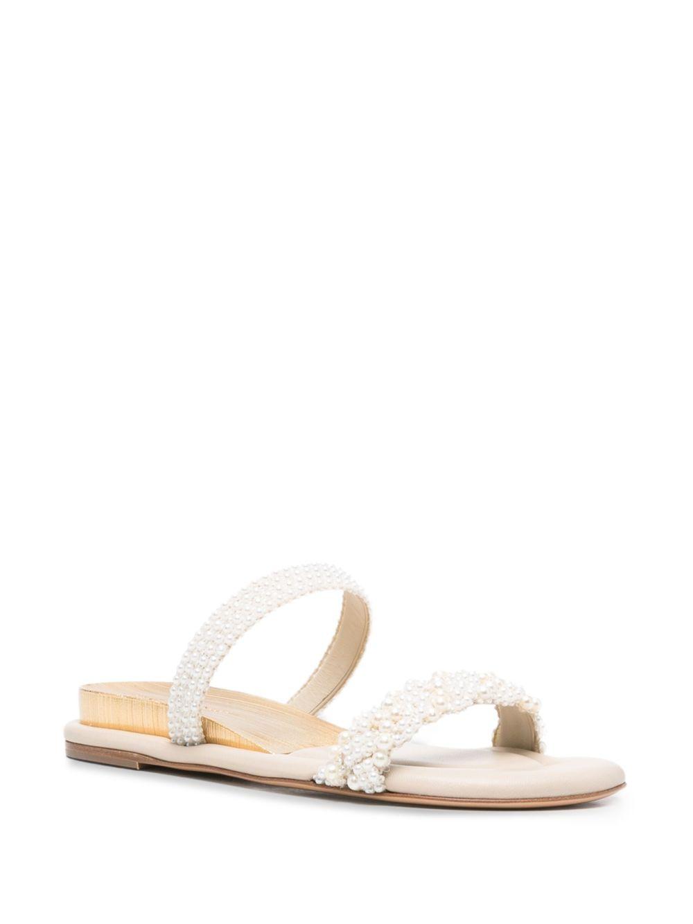 pearl-embellished flat sandals Product Image