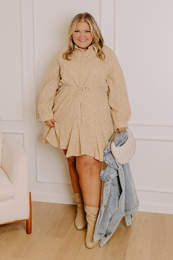 Blissful Smile Eyelet Mini Dress Curves Product Image