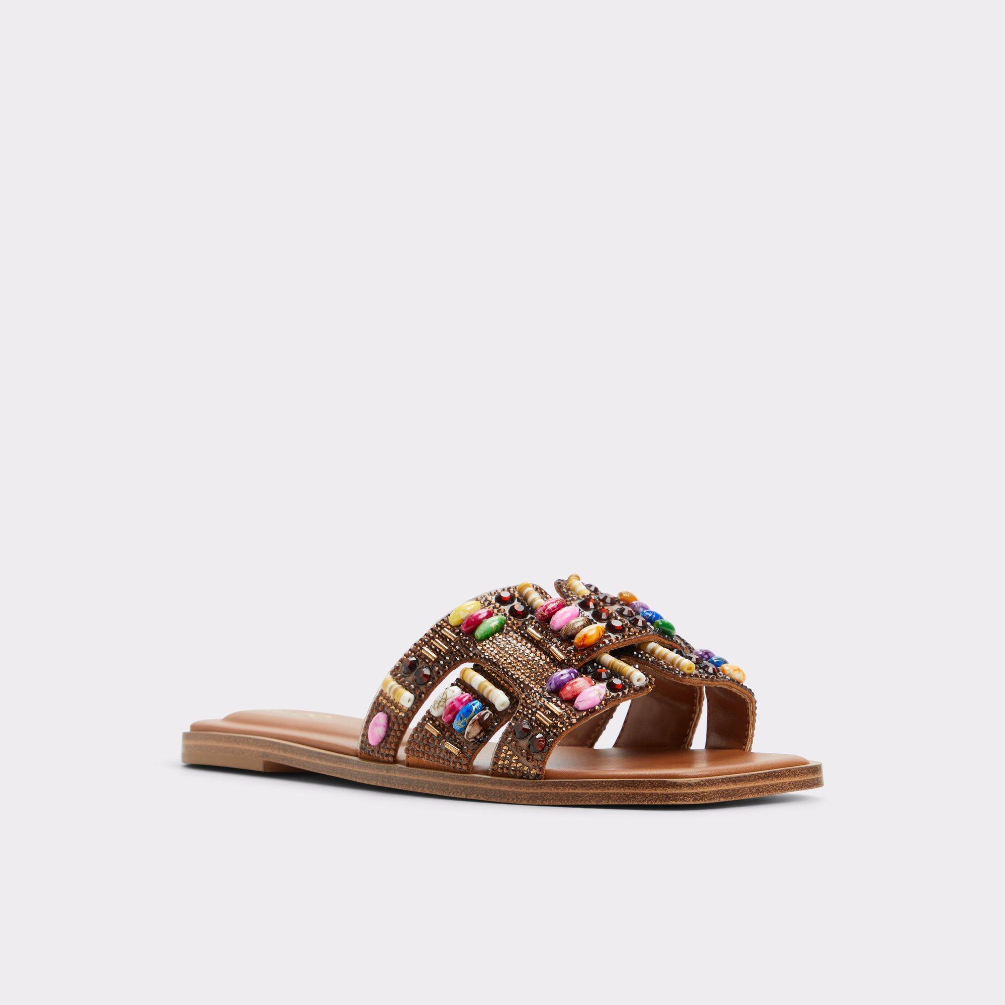 Eleny-xt Open Brown Women's Flat Sandals | ALDO US Product Image