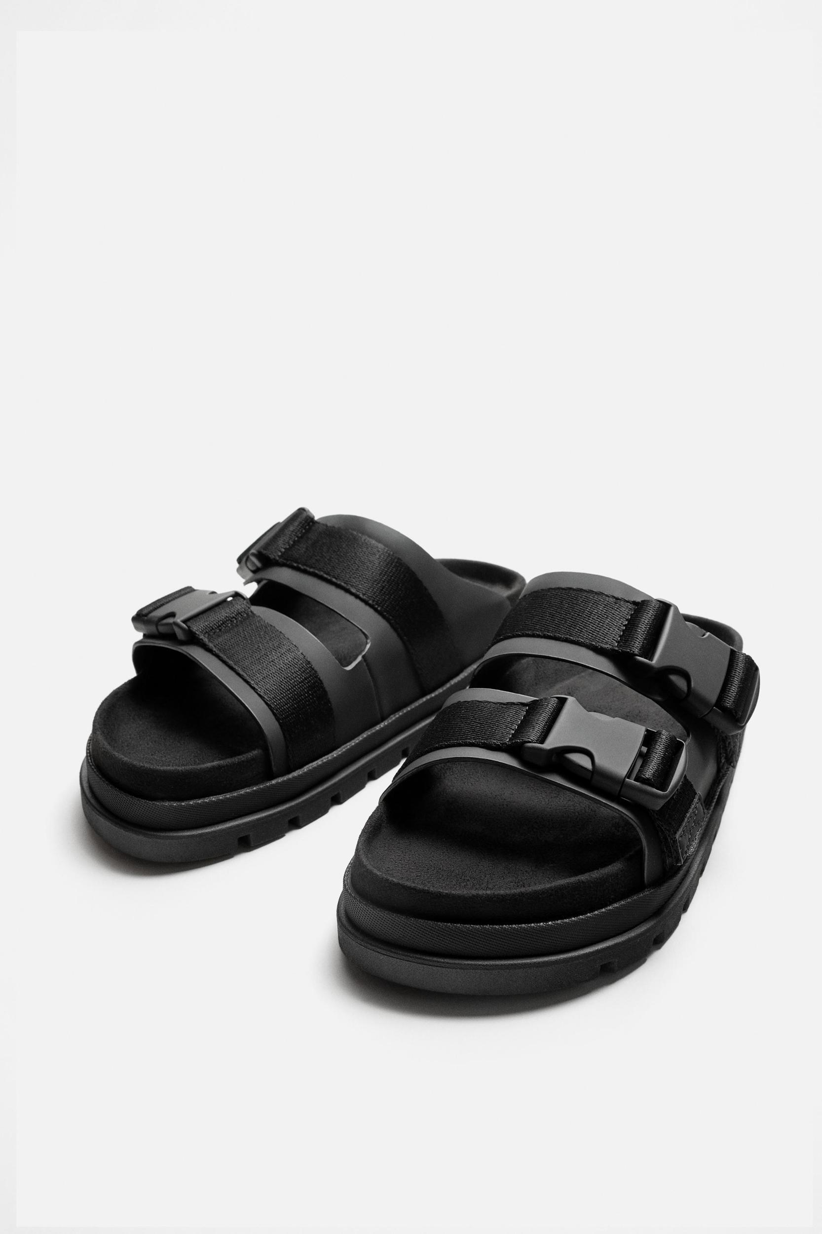 DOUBLE STRAP CHUNKY SANDALS Product Image