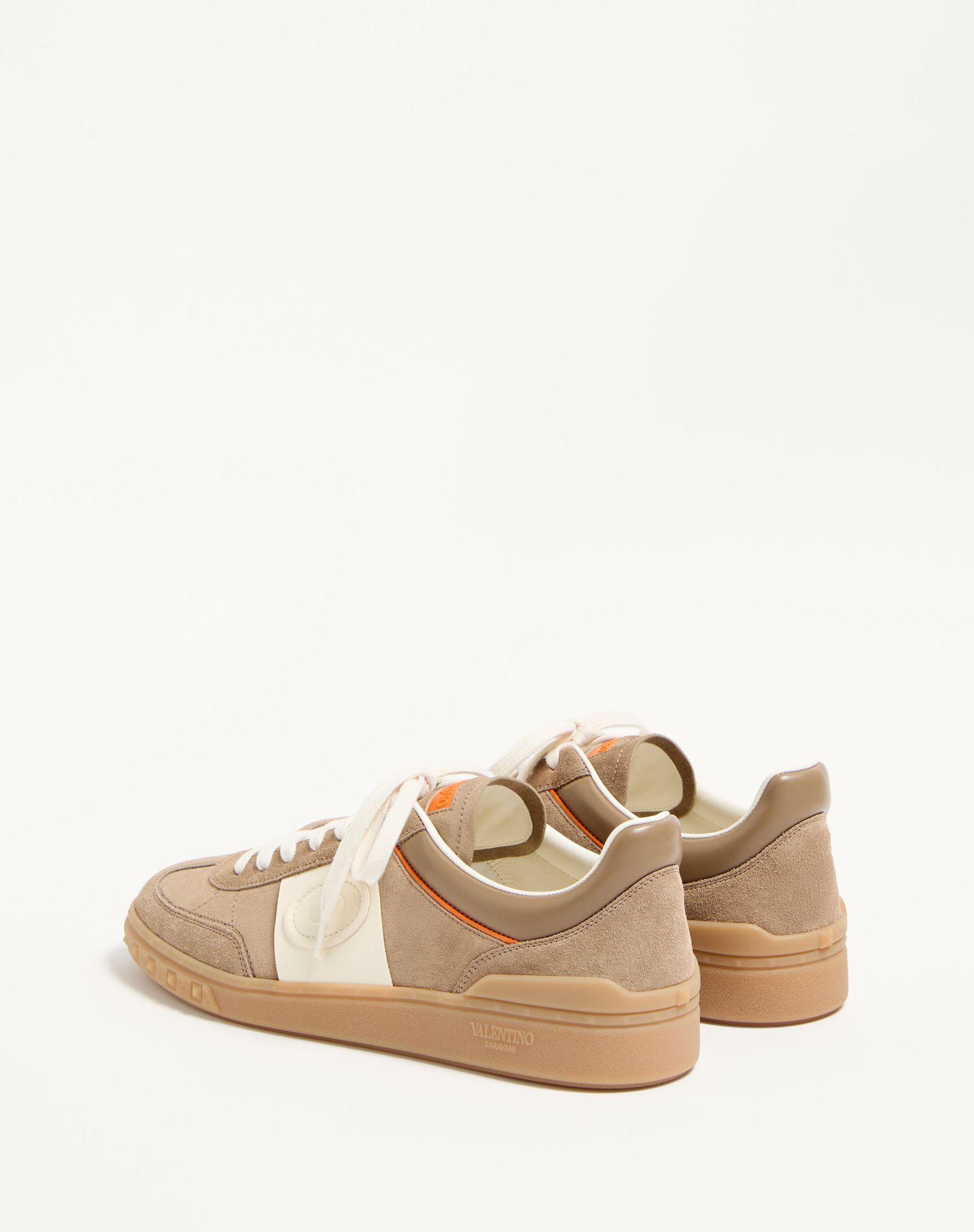 Upvillage Low Top Sneaker In Split Leather And Calfskin Nappa Leather Product Image