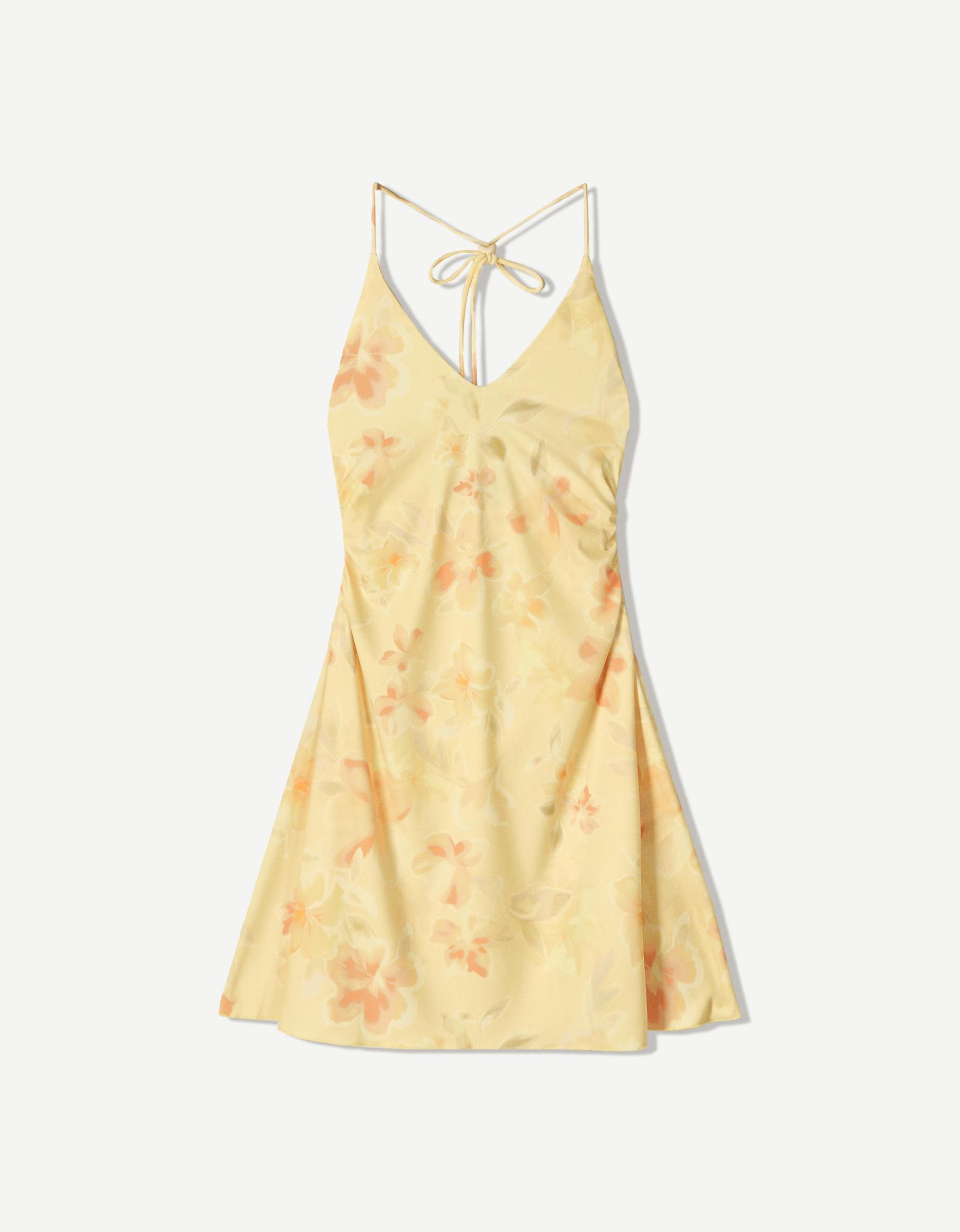 Printed midi halter dress Product Image