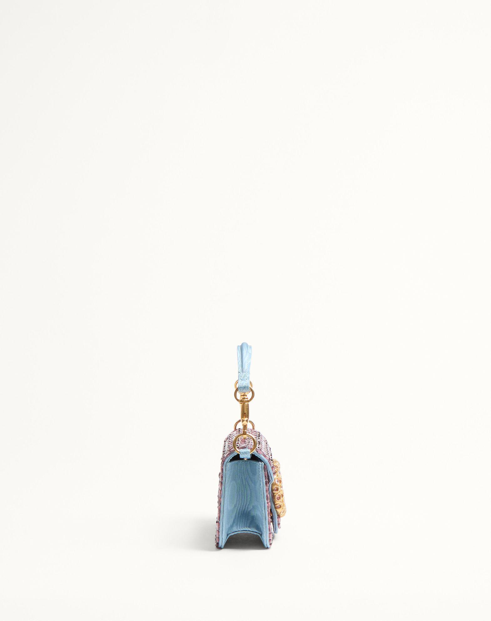 Valentino Garavani Locò Small Shoulder Bag Embroidered With Jewel Logo Product Image