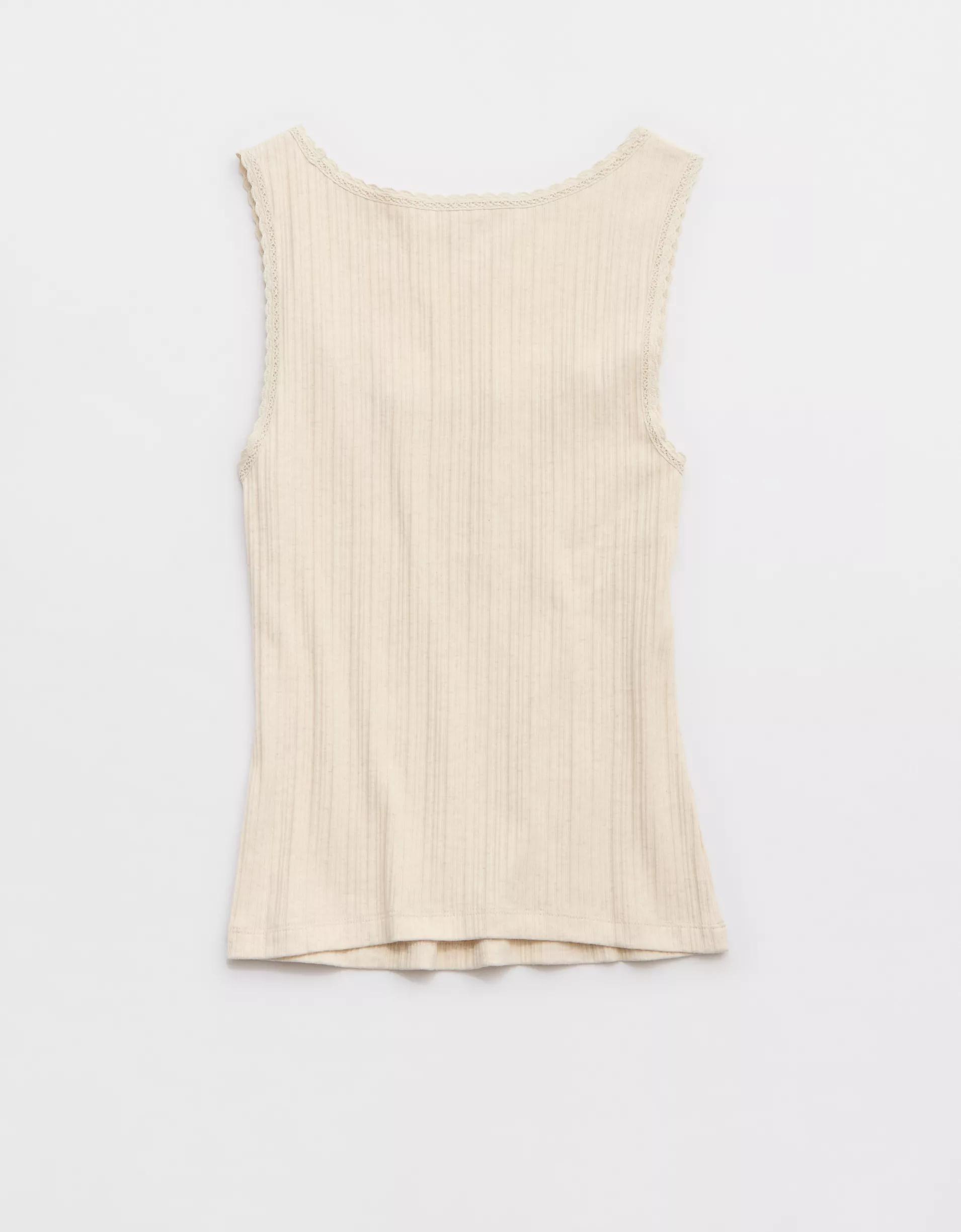 Aerie Ribbed Scoop Neck Tank Top Product Image