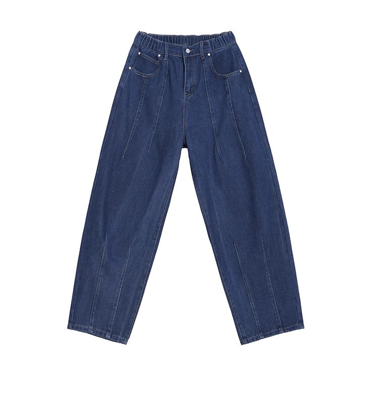 RT No. 11269 RECONSTRUCTED BAGGY STRAIGHT DENIM JEANS Product Image