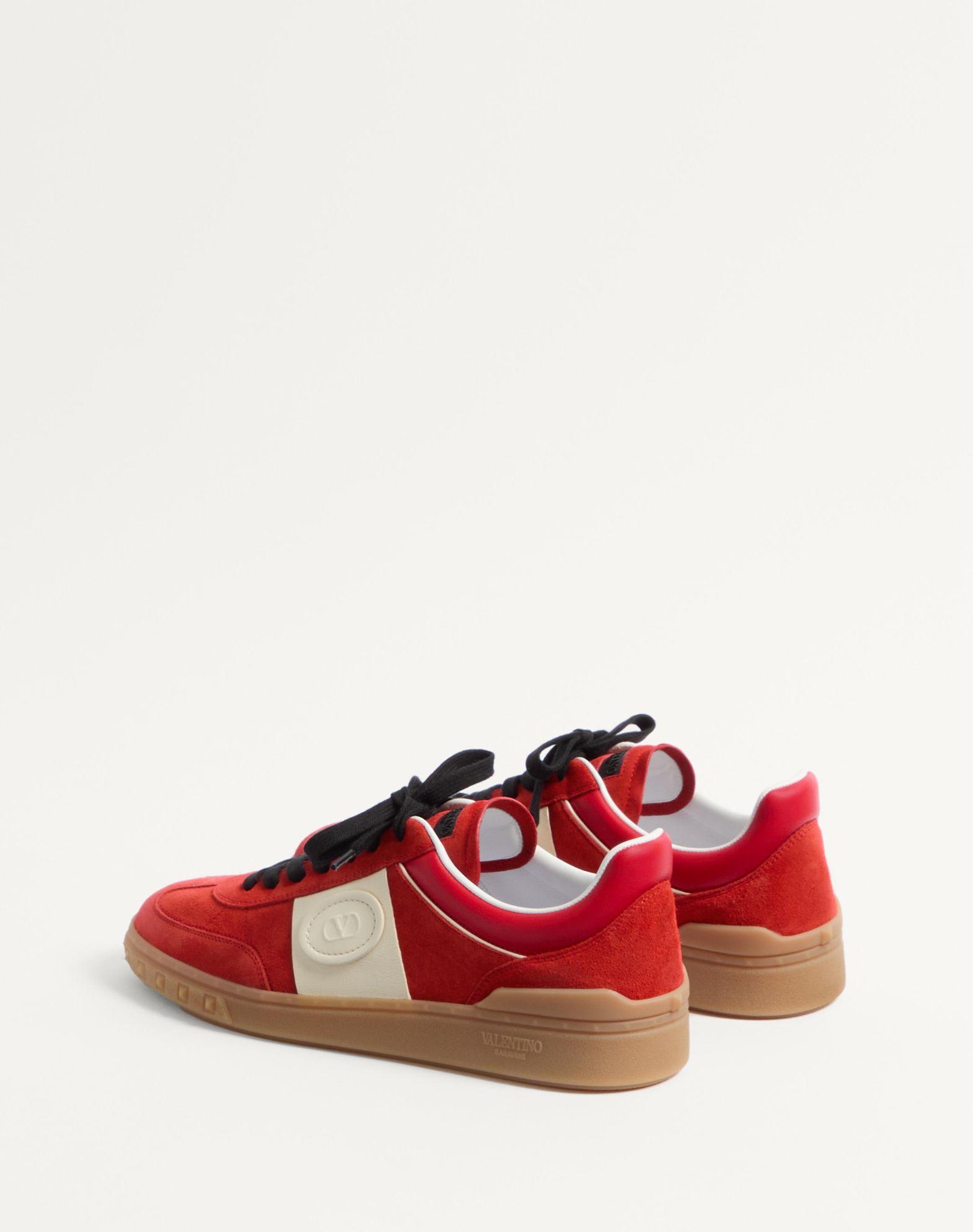 Upvillage Low Top Sneaker In Split Leather And Calfskin Nappa Leather Product Image