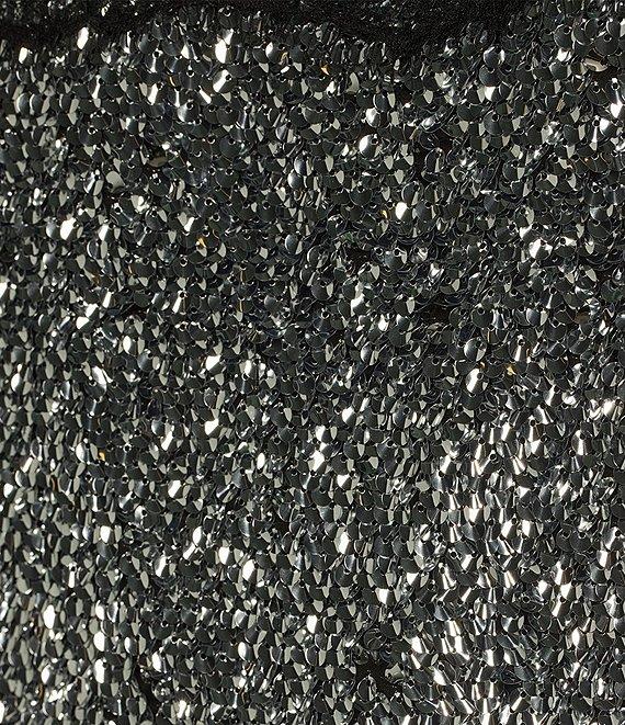 Gianni Bini x Lilly Sisto Allegra Sequin Lace Trim Square Neck Spaghetti Strap Slip Midi Dress Product Image