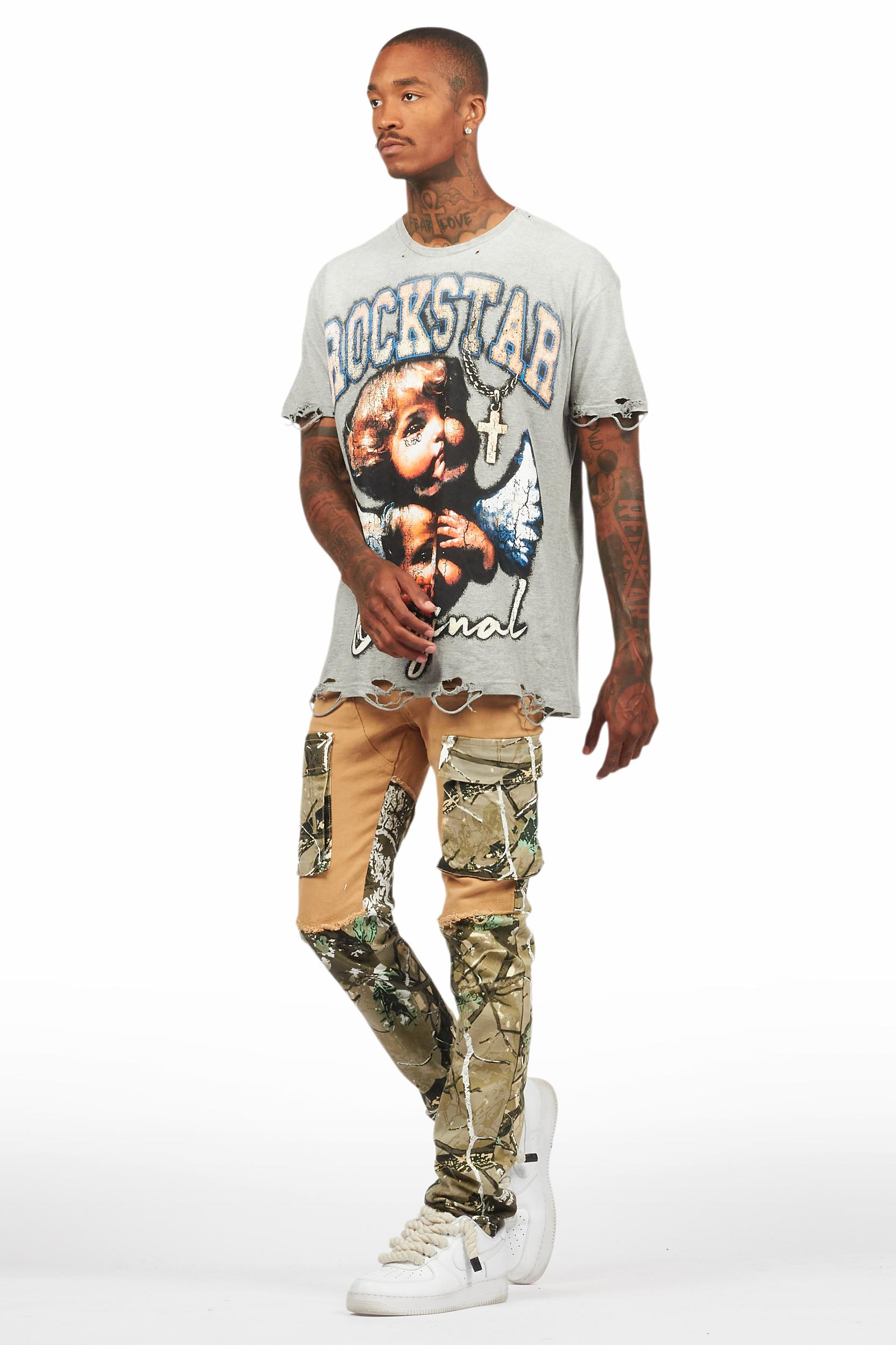 Jovala Grey Oversized T-Shirt Female Product Image