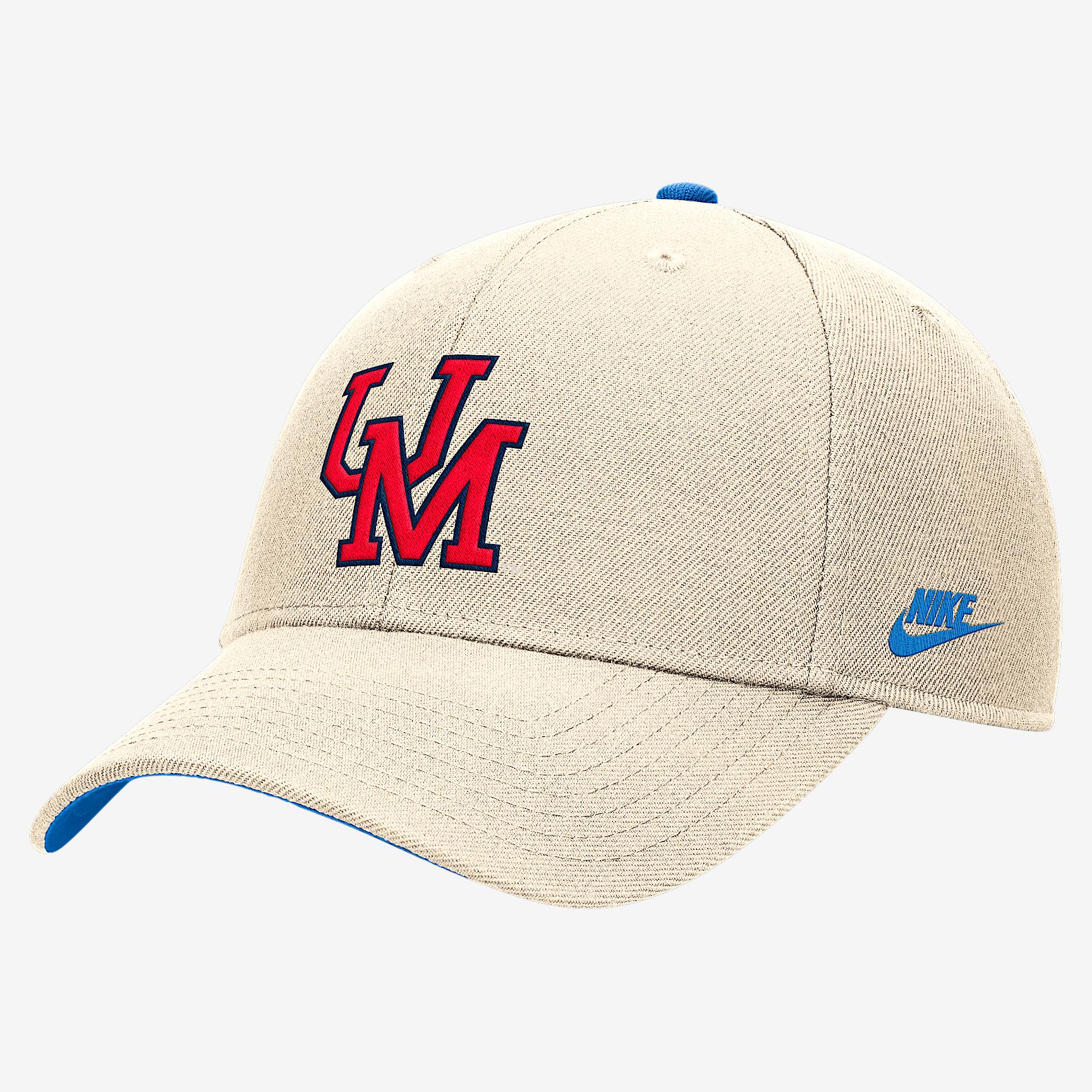 Ole Miss Rise Nike Unisex College Adjustable Cap | C11528MISI-NAT Product Image