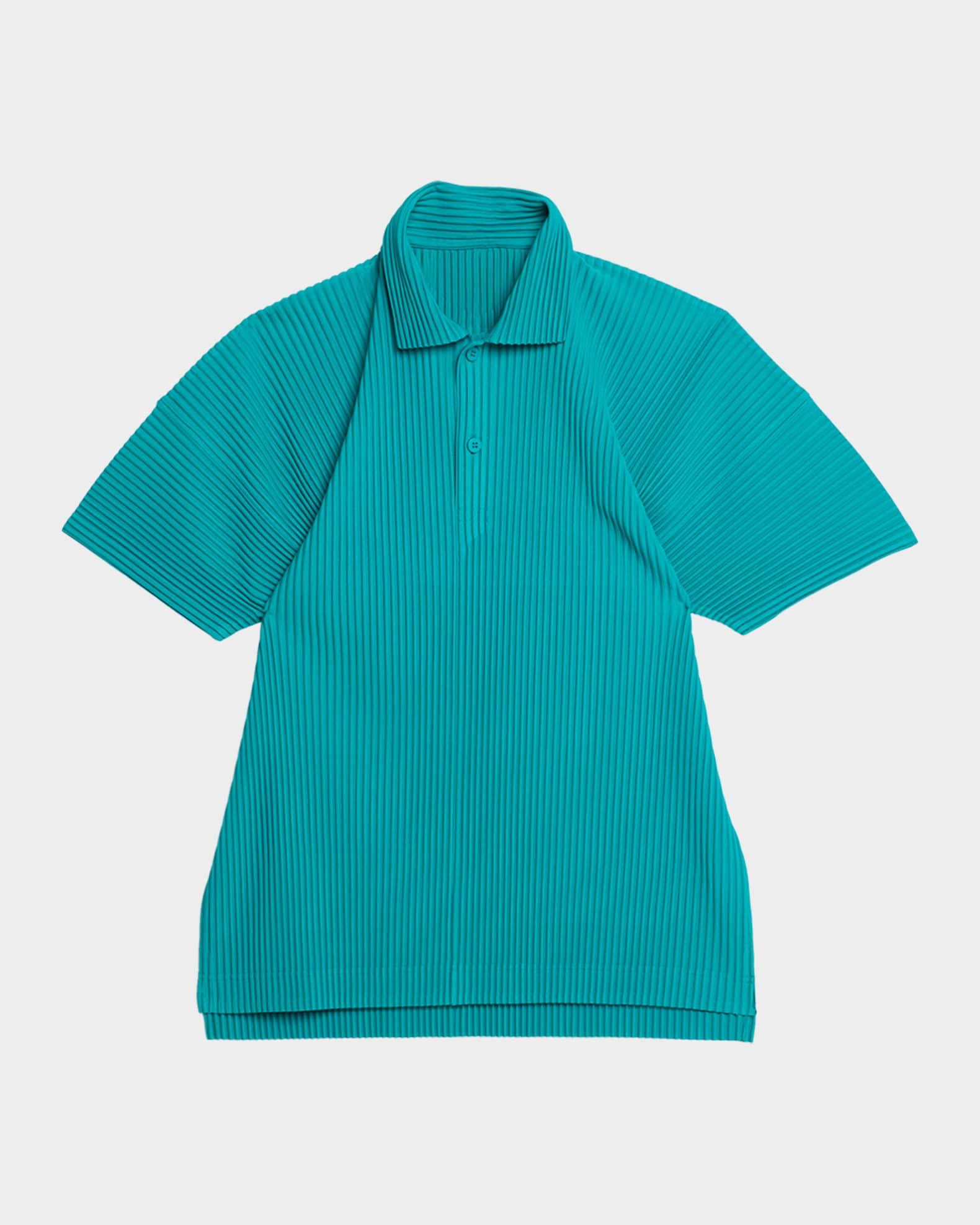 Men's Pleated Polo Shirt Product Image