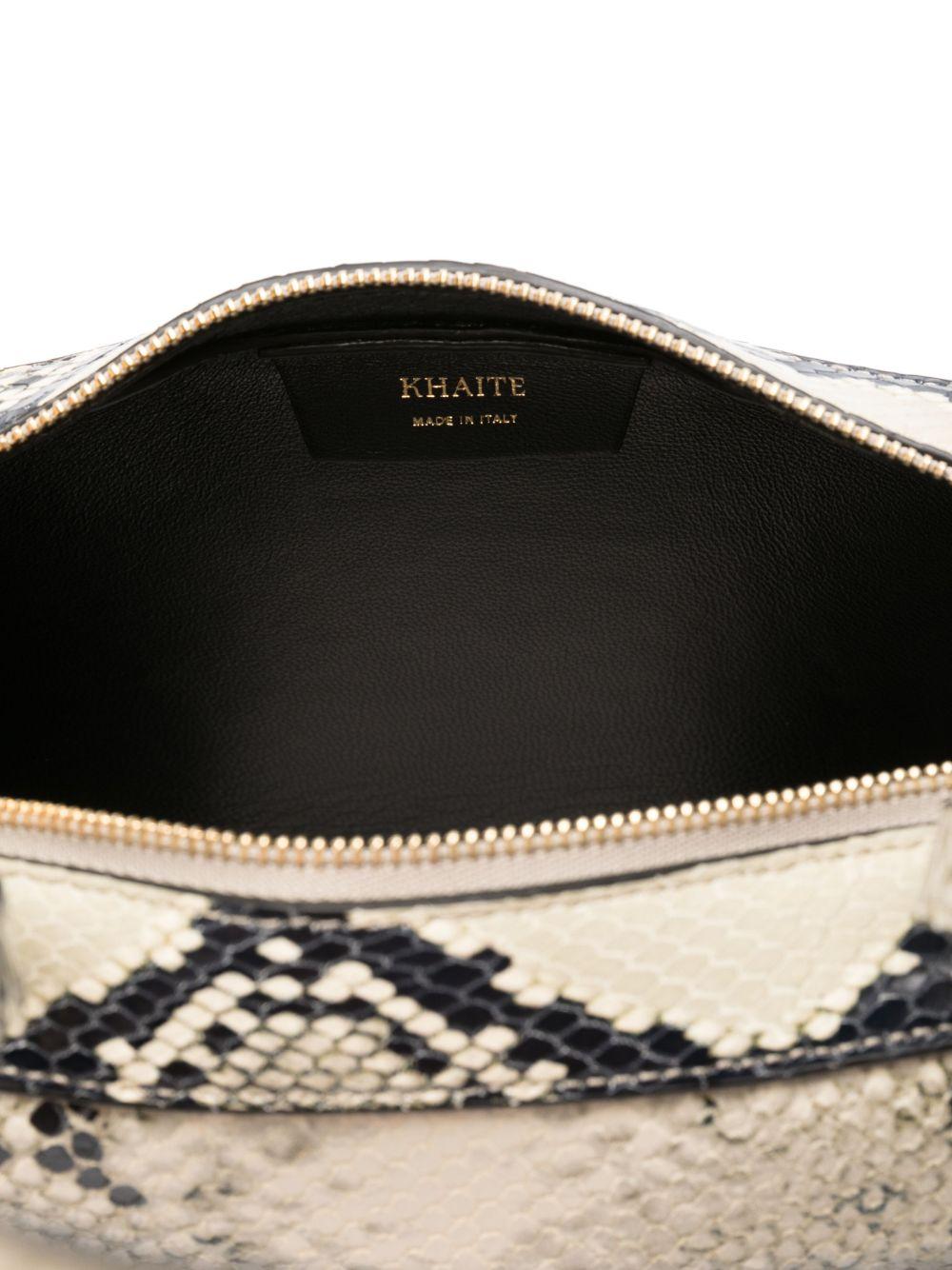 KHAITE Womens Natural Simona Snakeskin-effect Leather Shoulder Bag In Multi Product Image