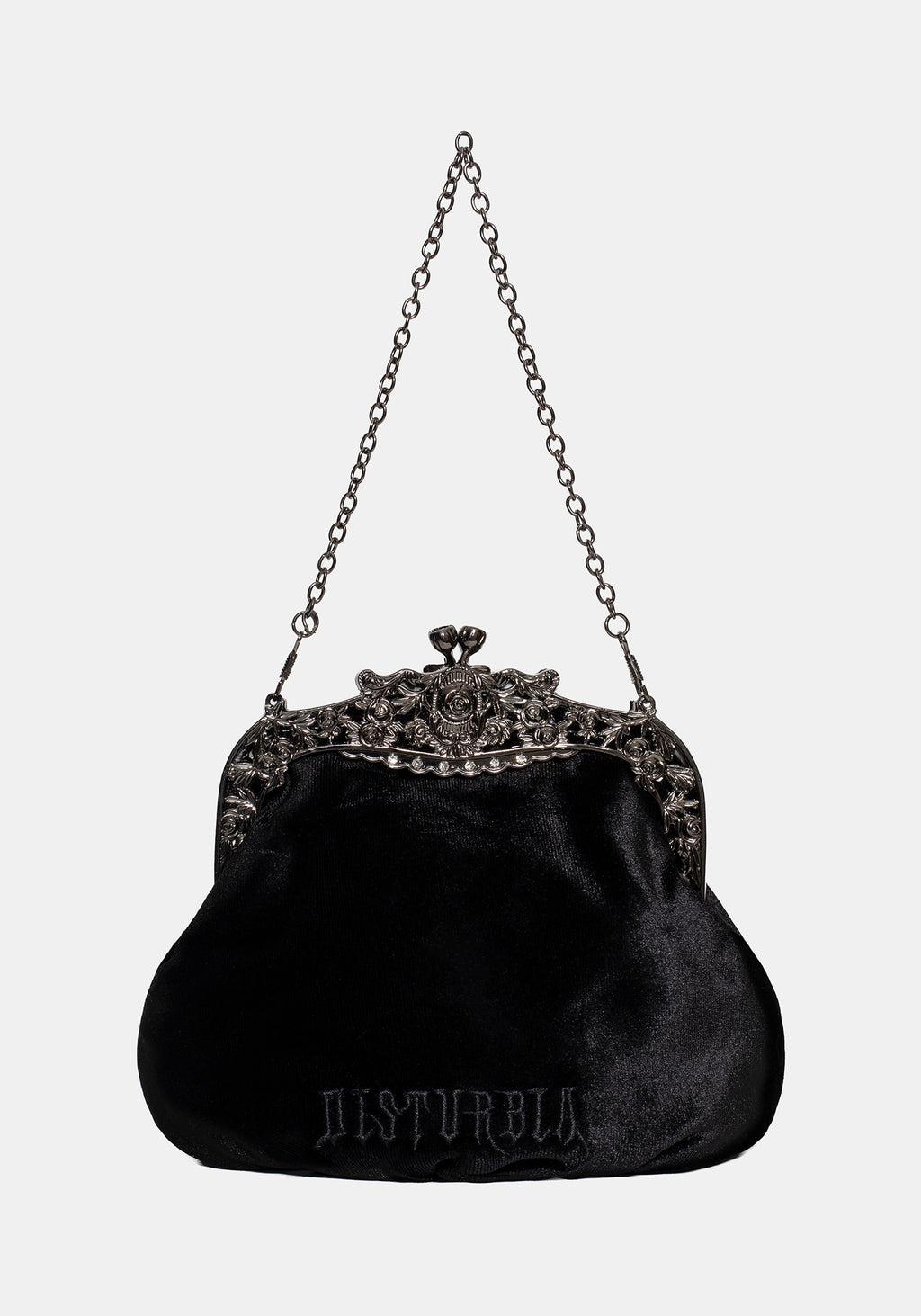 Despair Thistle Beaded Kiss Lock Pouch Bag Product Image