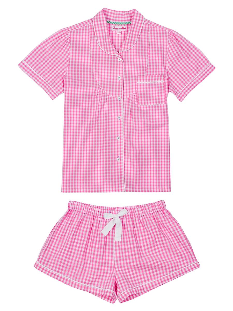 Womens Hepburn Gingham Short Pajama Set Product Image