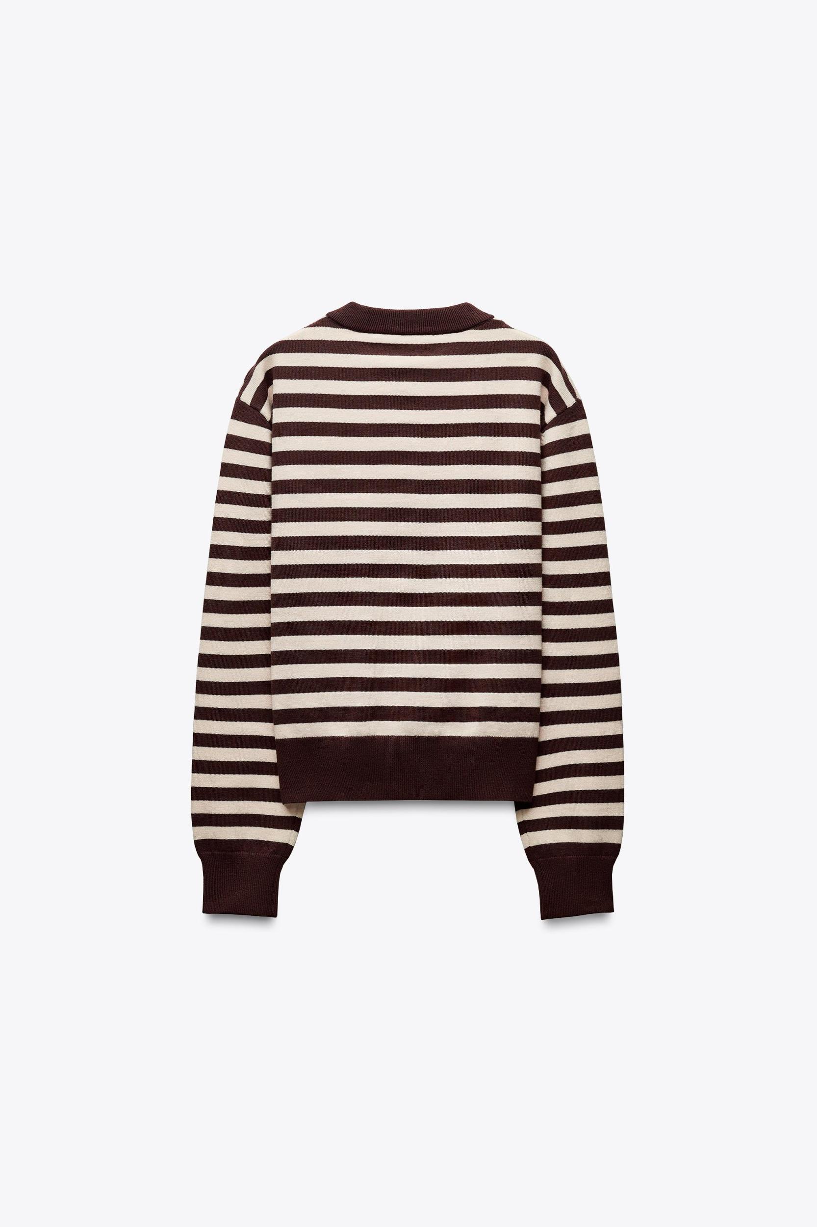 STRIPED KNIT CARDIGAN Product Image