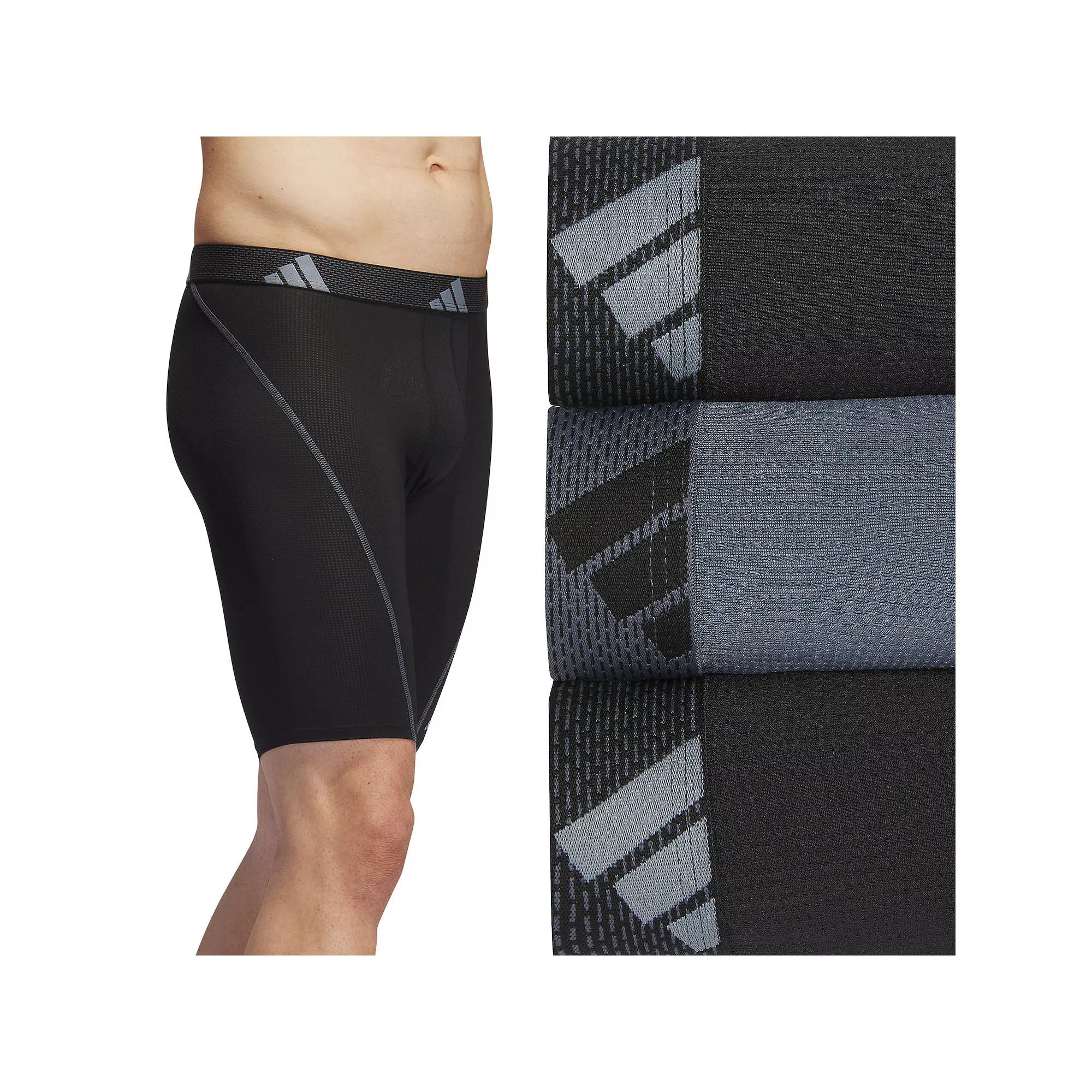 Men's adidas 3-pack Sport Performance Mesh 9" Long-Leg Boxer Briefs,  Product Image