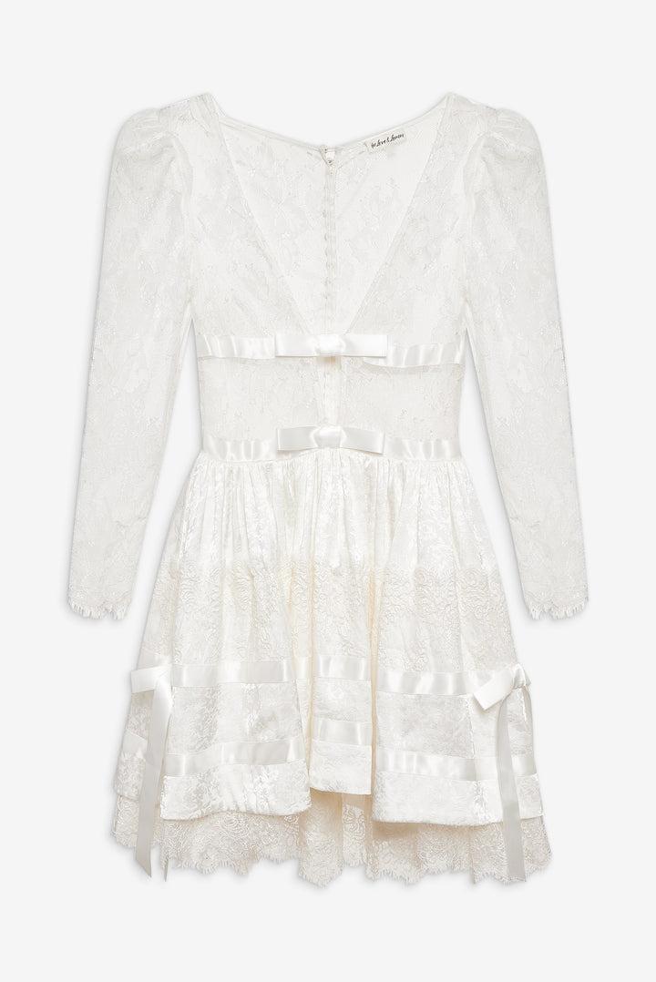 Annabelle Lace Mini Dress — Cream Product Image