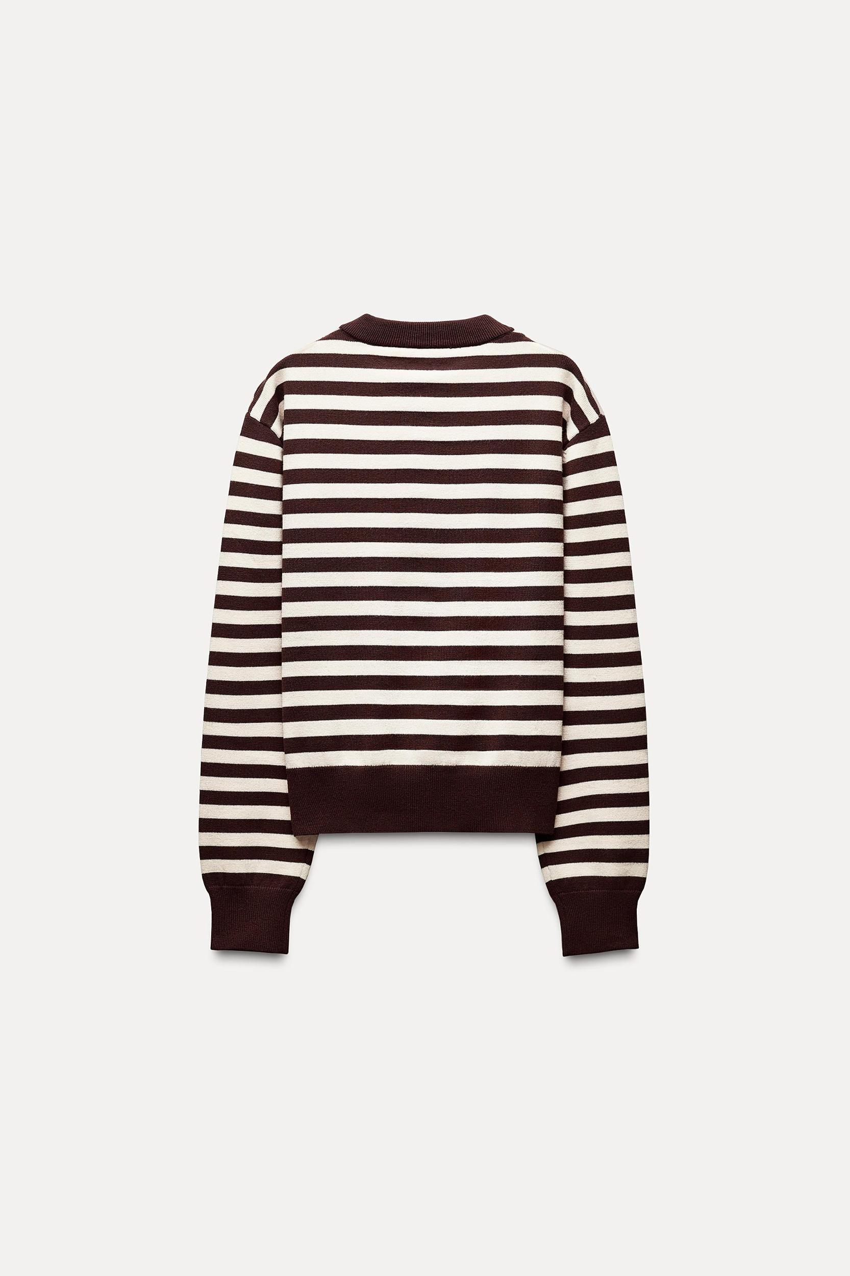 STRIPED KNIT CARDIGAN Product Image