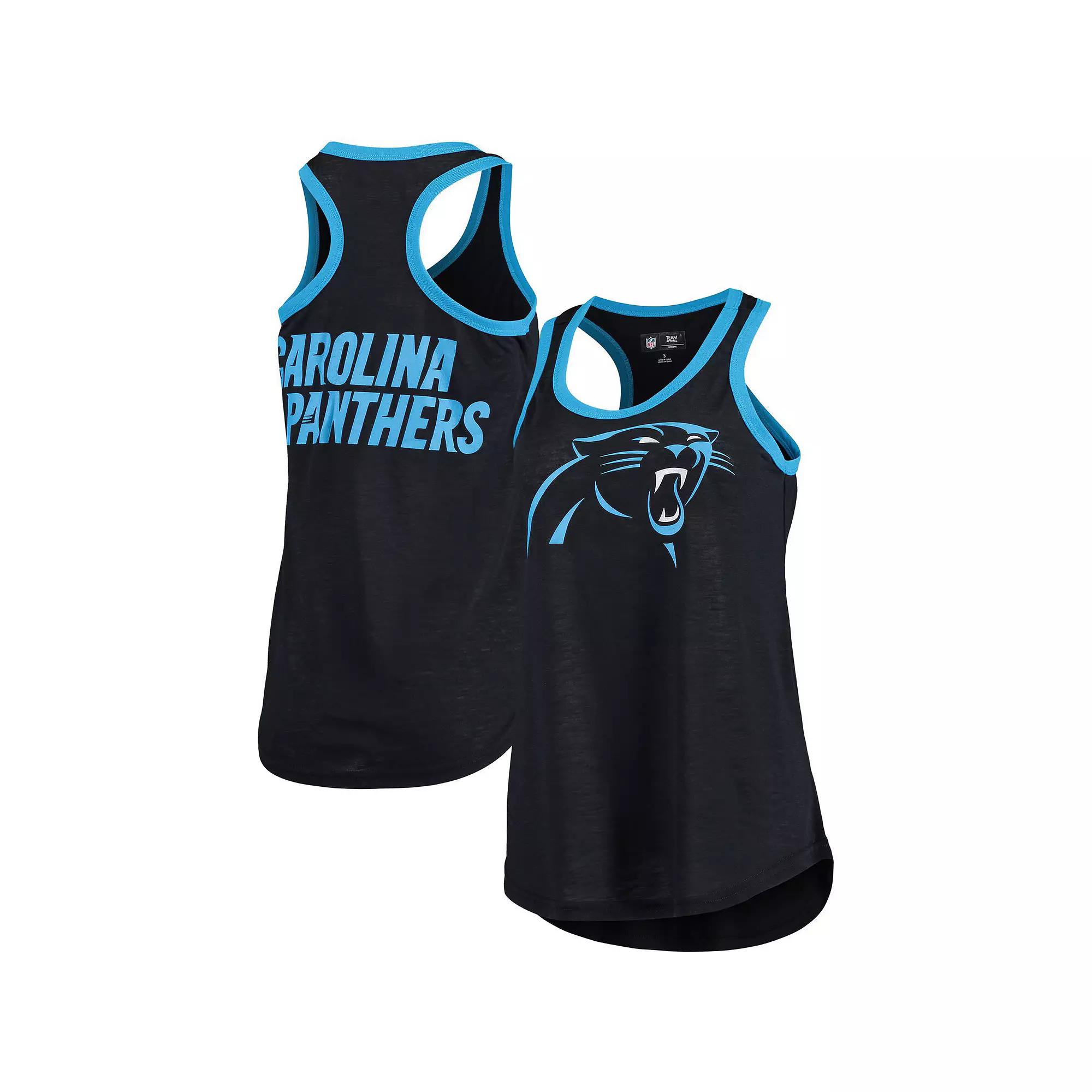 Women's G-III 4Her by Carl Banks Black Carolina Panthers Tater Tank Top,  Product Image