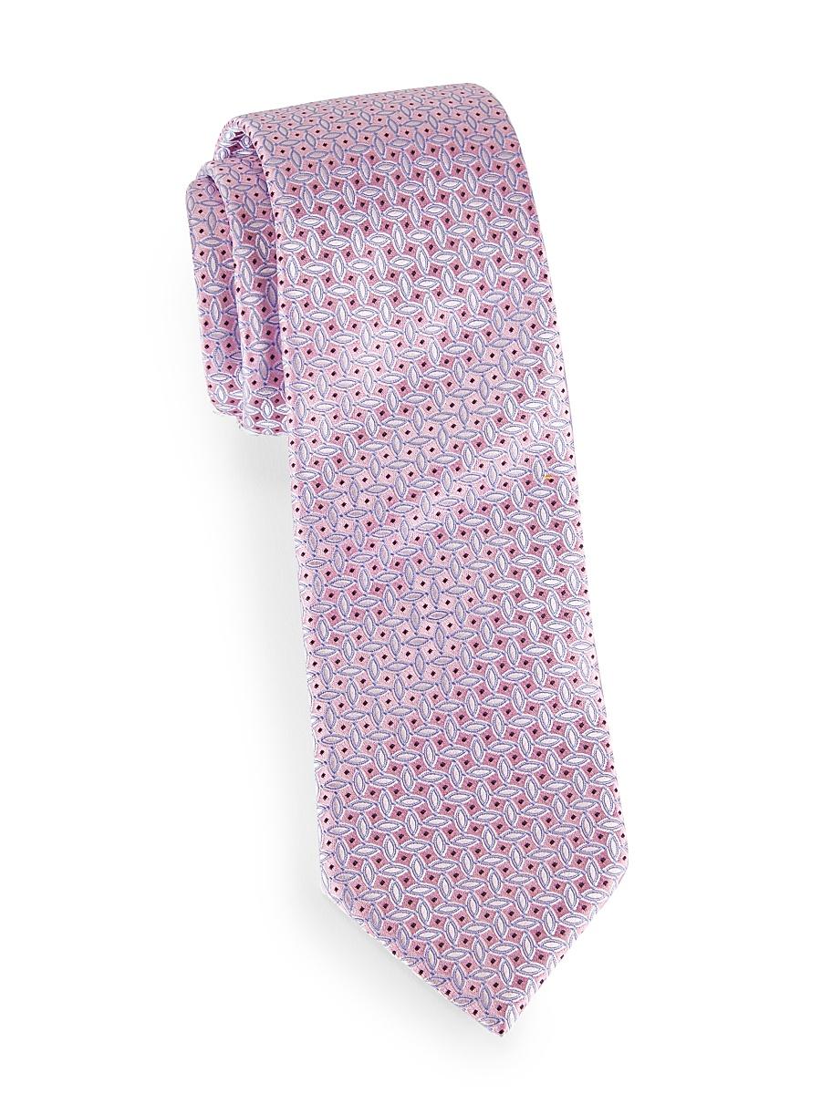 Mens Geometric Silk Tie Product Image