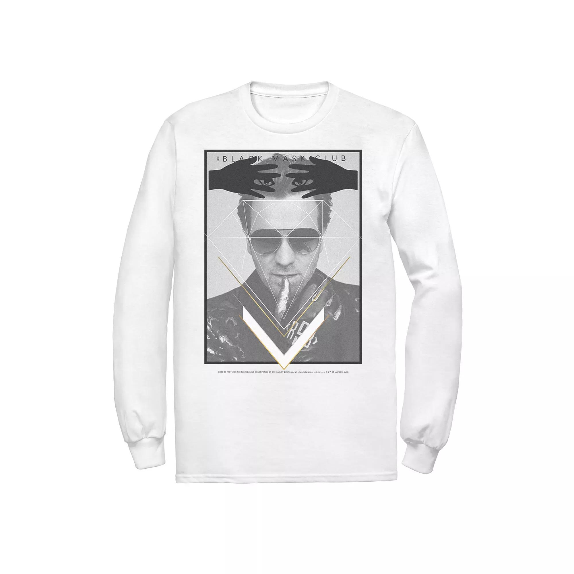 Men's DC Comics Birds Of Prey Black Mask Club Poster Tee, Size: Large, White Product Image