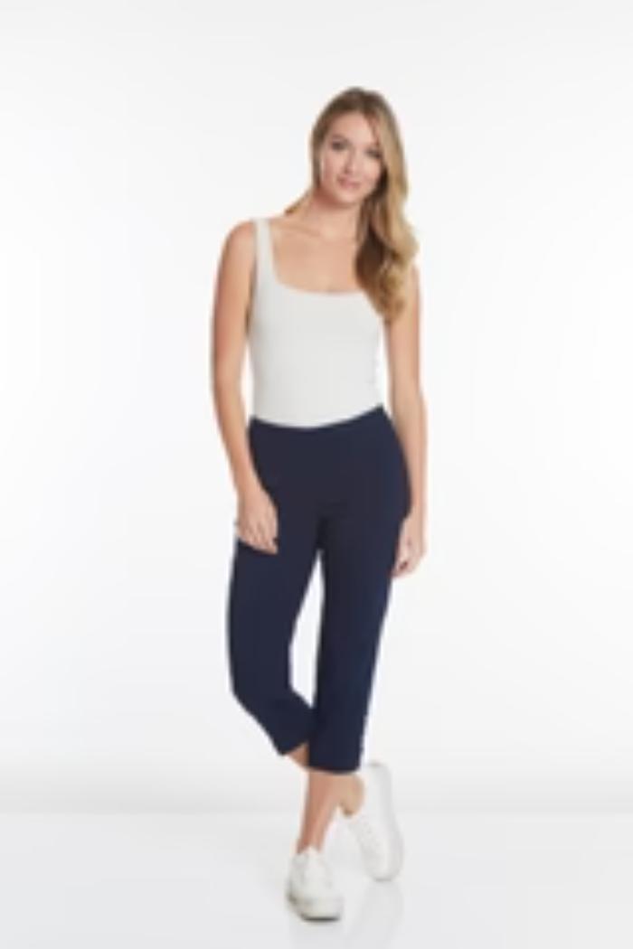 P/O Solid Crop with Read Front & Back Pockets and Ladder Straps at Hem Product Image