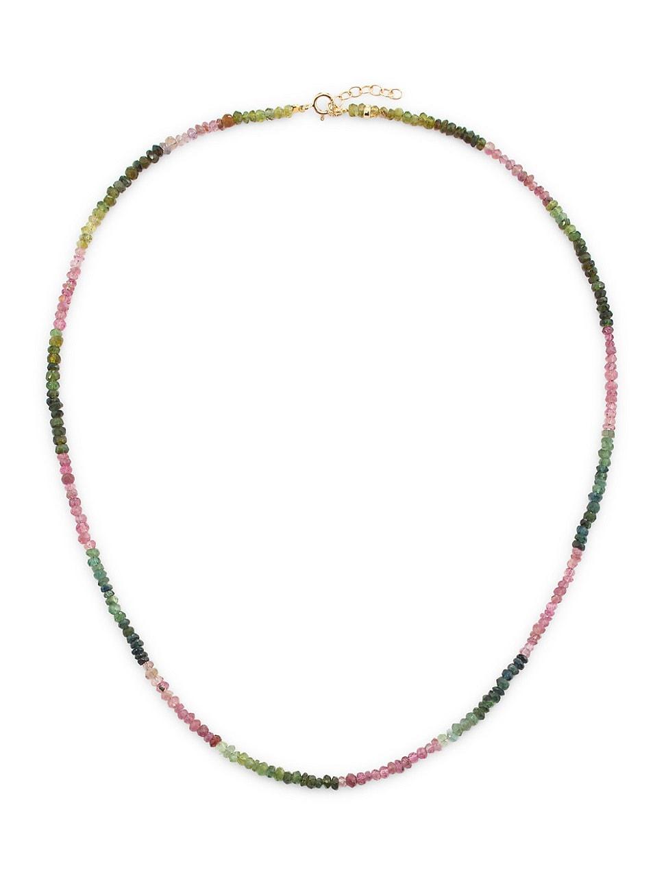 Womens Birthstone 14K Yellow Gold & Gemstone Beaded Necklace Product Image