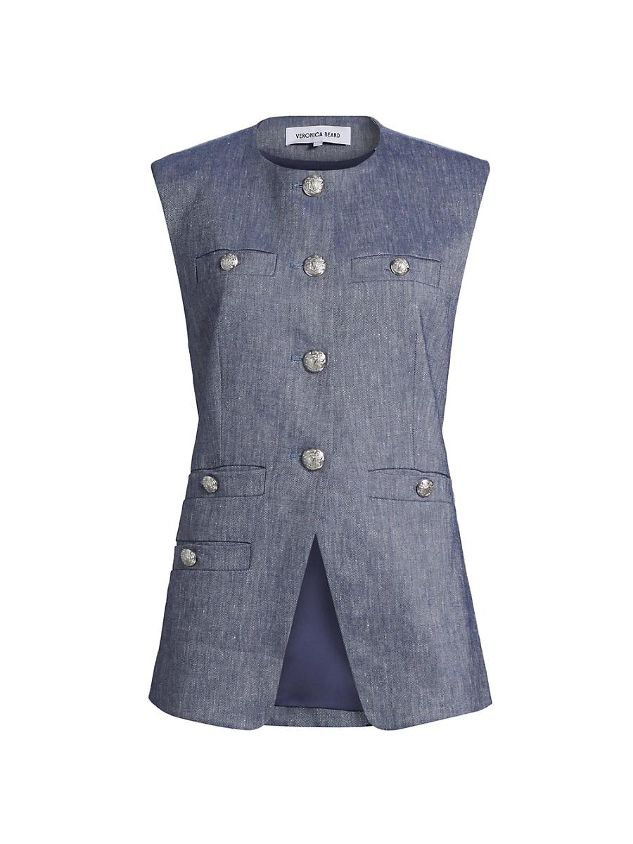 Womens Tamara Linen-Blend Vest Product Image
