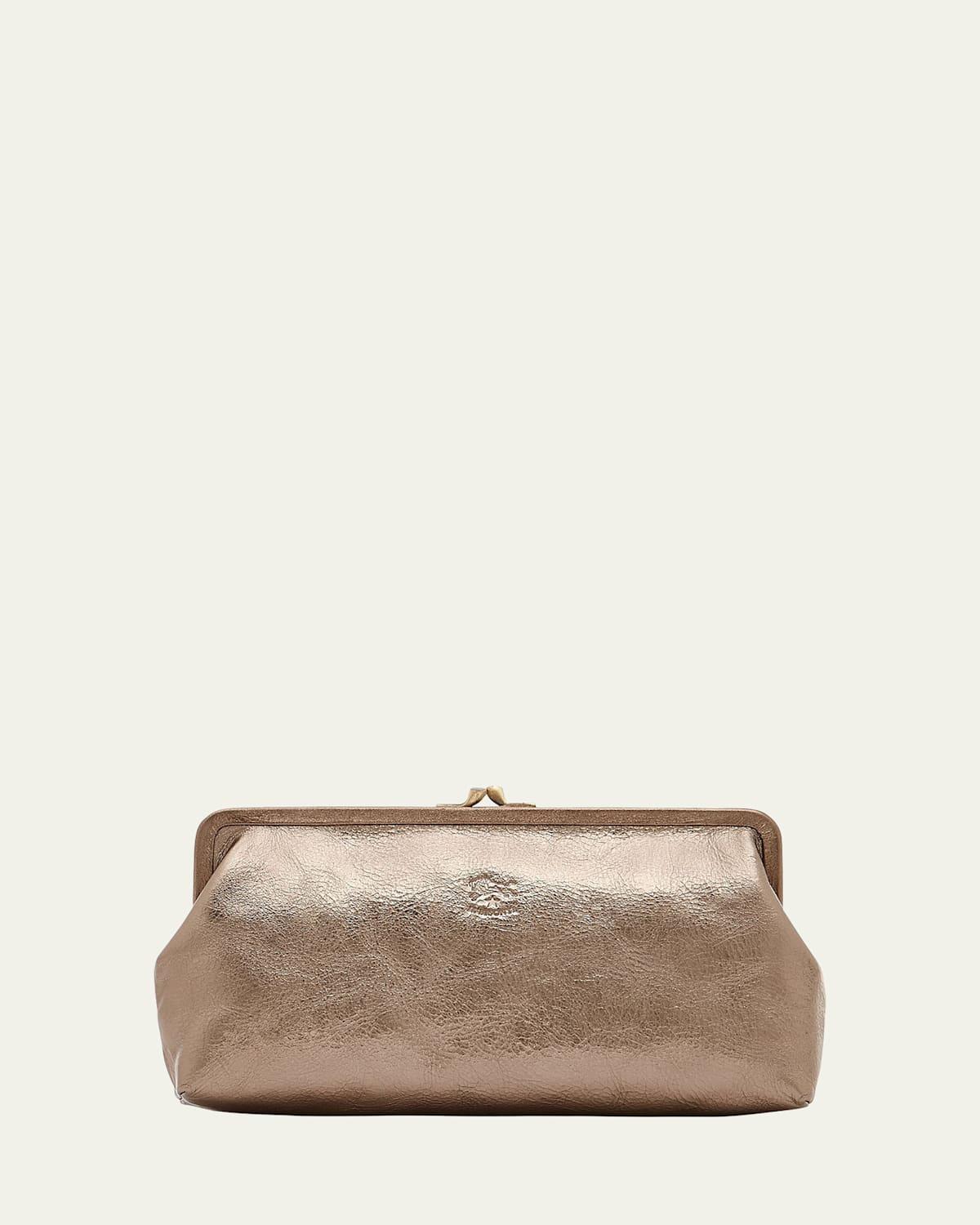 Classic Metallic Leather Clutch Bag Product Image